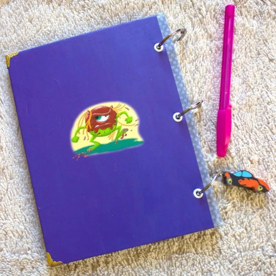 Monster Upcycled Book Journal – Handmade Eco Friendly Storybook Notebook