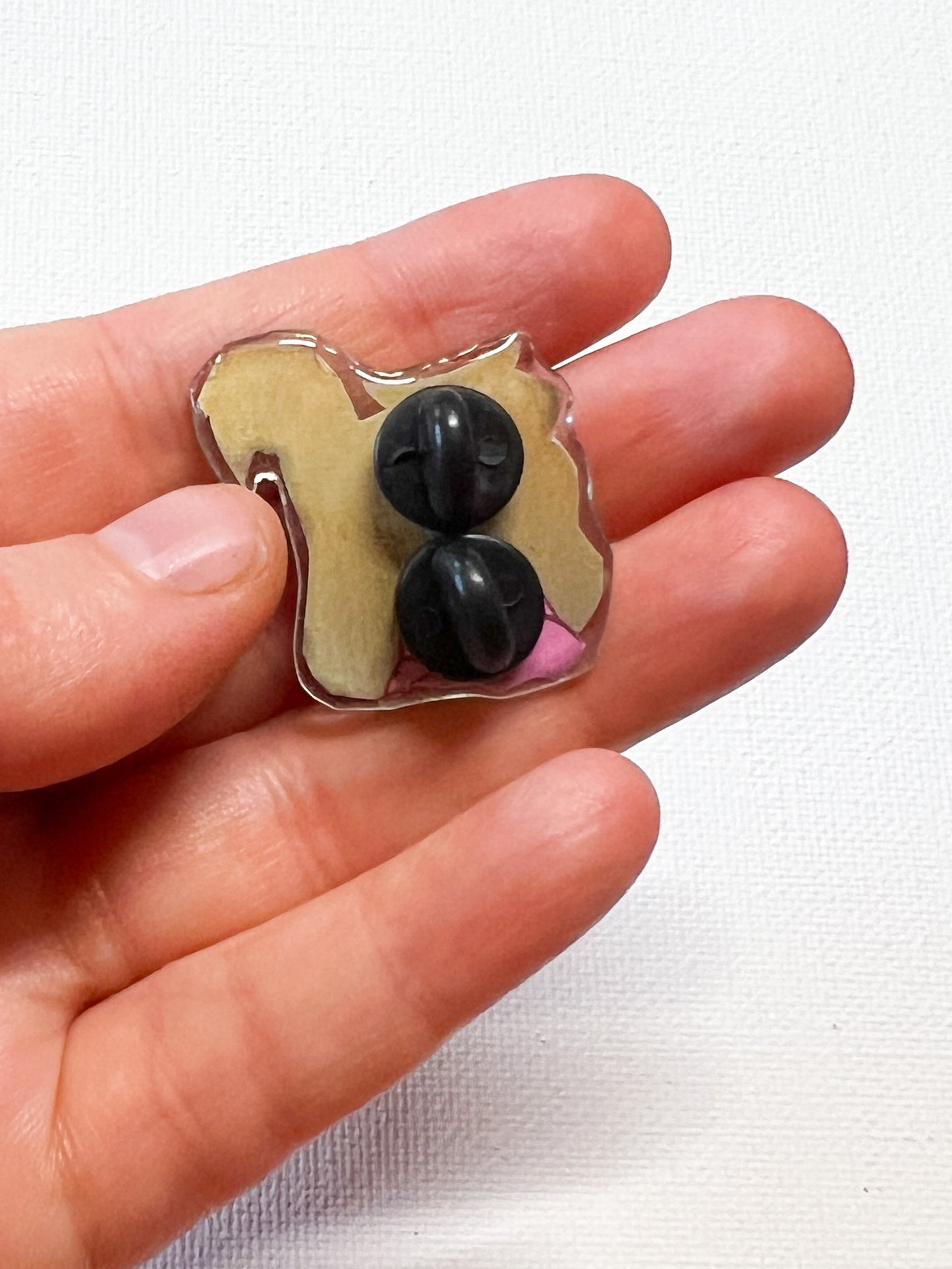 Upcycled Sneaky Black Cat Handmade Pin – Recycled Storybook Pin – Book Page Art Pin – Small Batch Resin