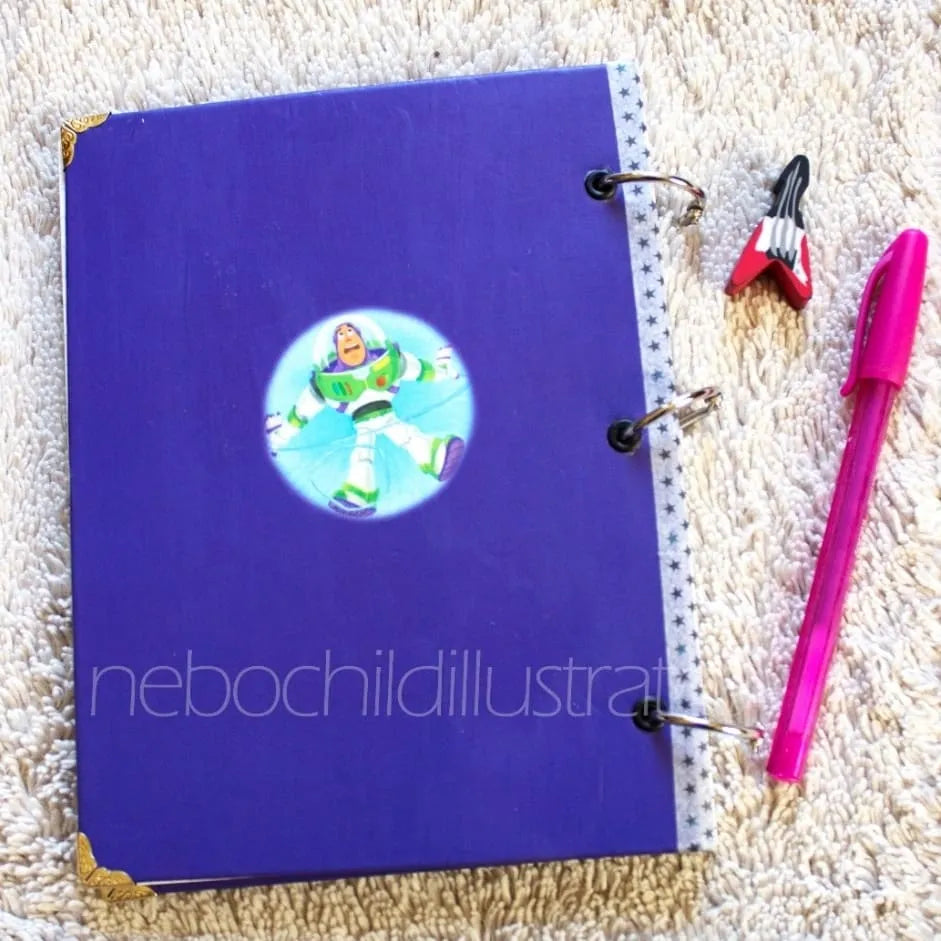 Space Man Upcycled Book Journal – Handmade Eco Friendly Storybook Notebook