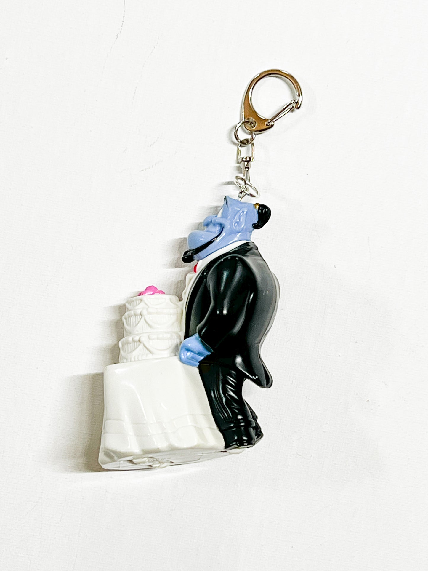 Blue Wish-Granting Spirit Wedding Cake Upcycled Toy Keychain