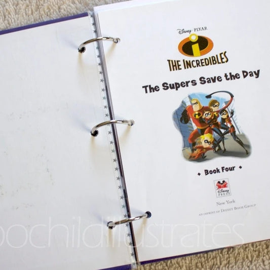 Super Hero Family Upcycled Book Journal – Handmade Eco Friendly Storybook Notebook