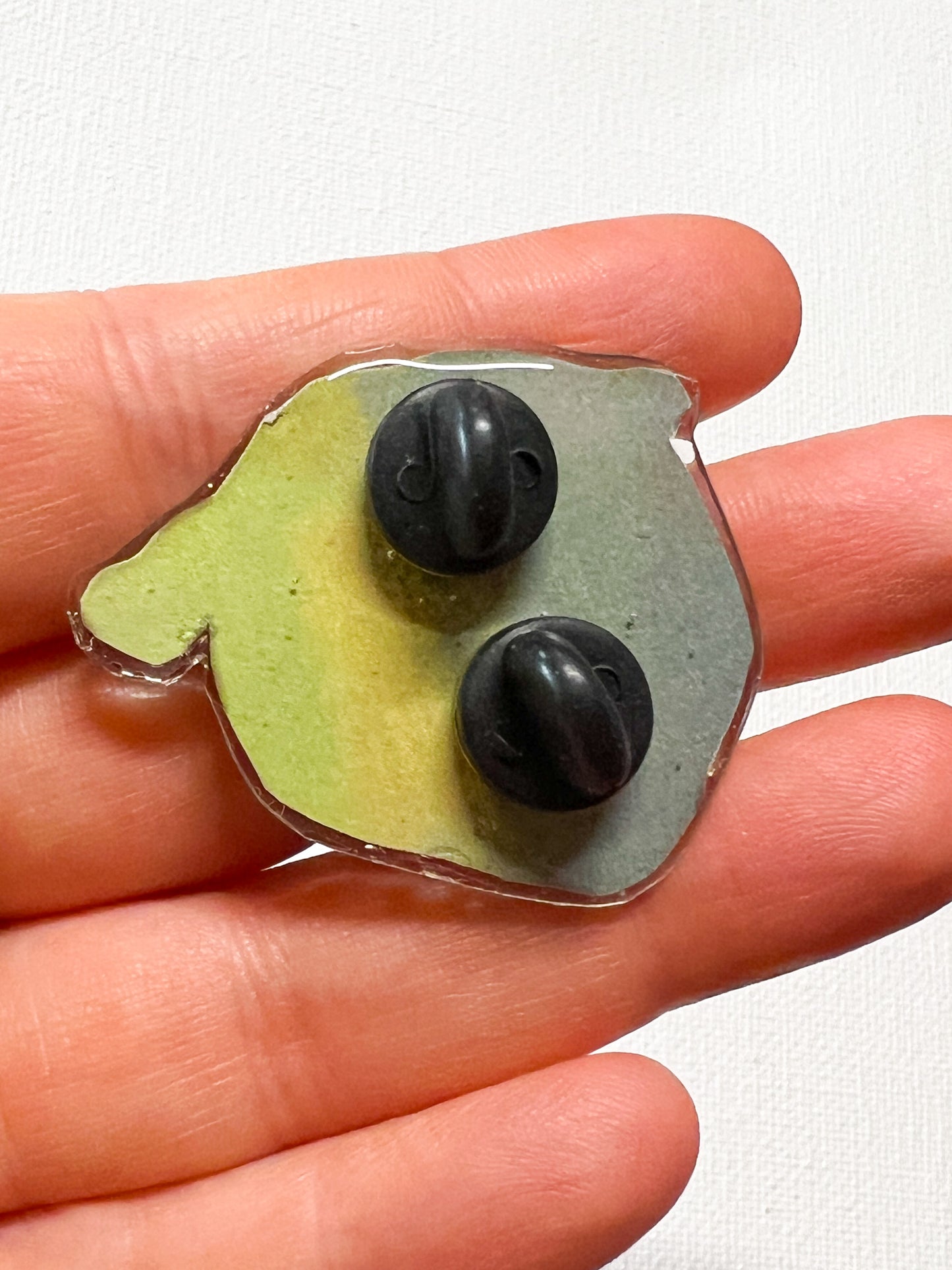 Upcycled Grumpy Bear Face Handmade Pin – Recycled Storybook Pin – Book Page Art Pin – Small Batch Resin