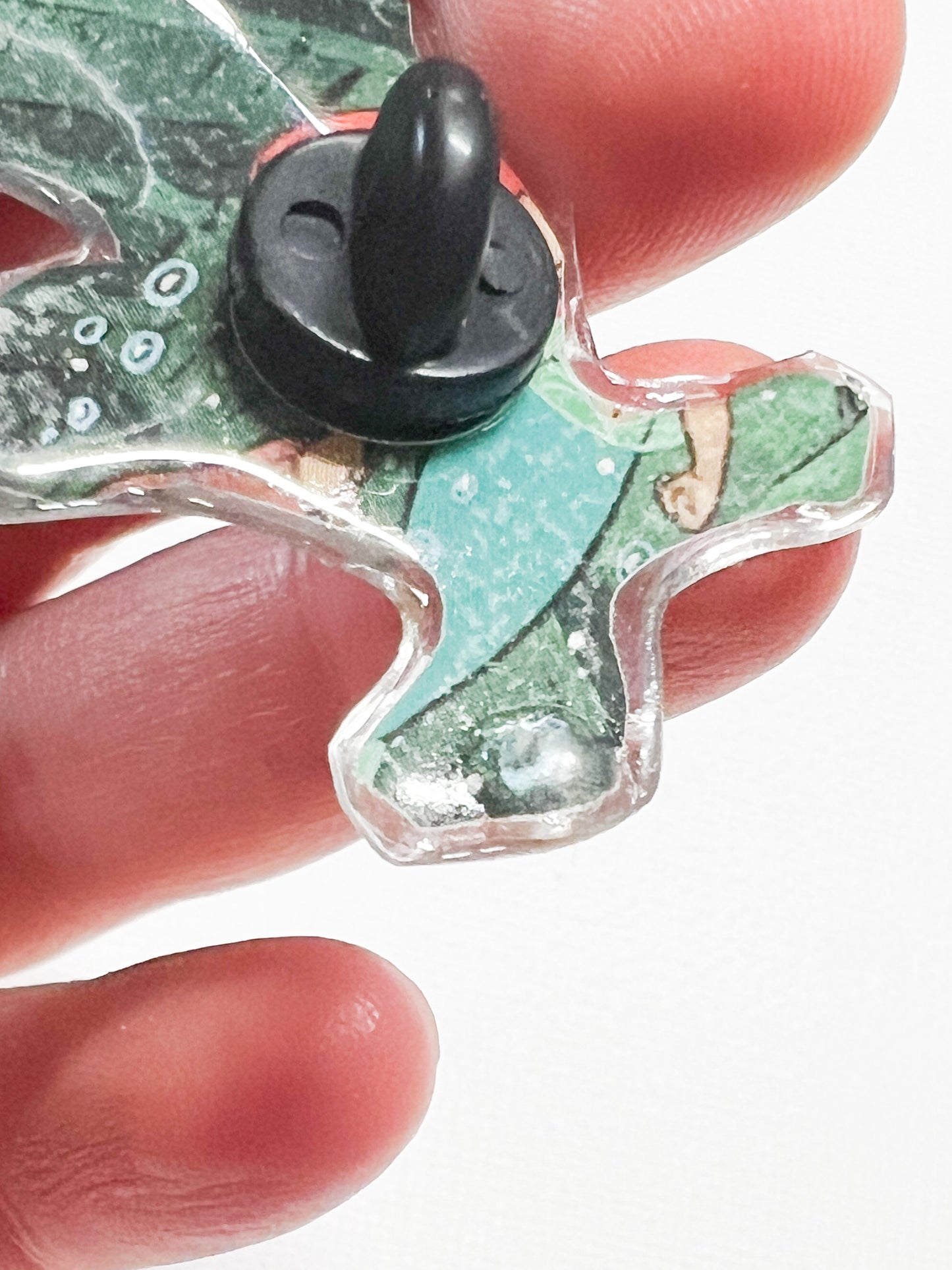 Upcycled Seagull with Fork Handmade Pin – Recycled Storybook Pin – Book Page Art Pin – Small Batch Resin