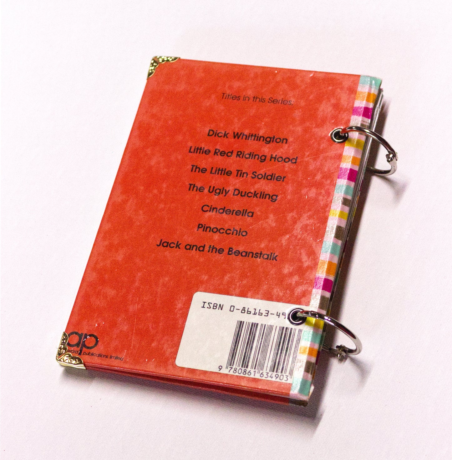 Cinderella Upcycled Book Journal – Handmade Eco Friendly Storybook Mini Notebook