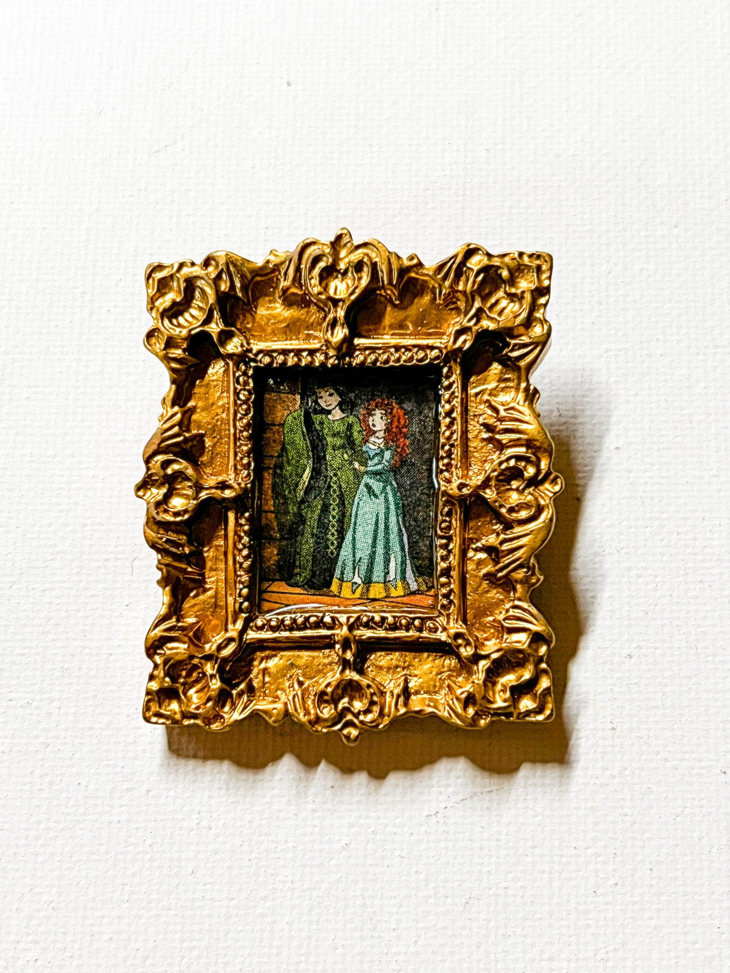 Upcycled Book Rectangle Vintage-Inspired Portrait Frame Brooch