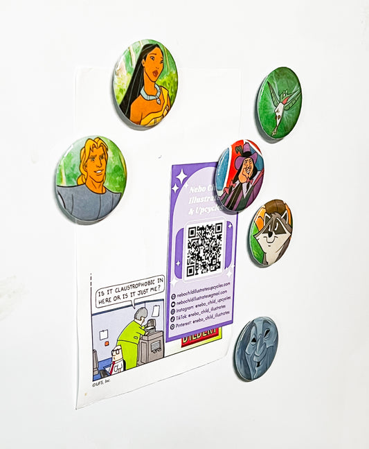 Painted Wind Inspired Magnets (Set of 6)