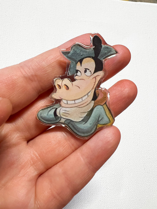 Upcycled Smiling Cow Handmade Pin – Recycled Storybook Pin – Book Page Art Pin – Small Batch Resin B Grade