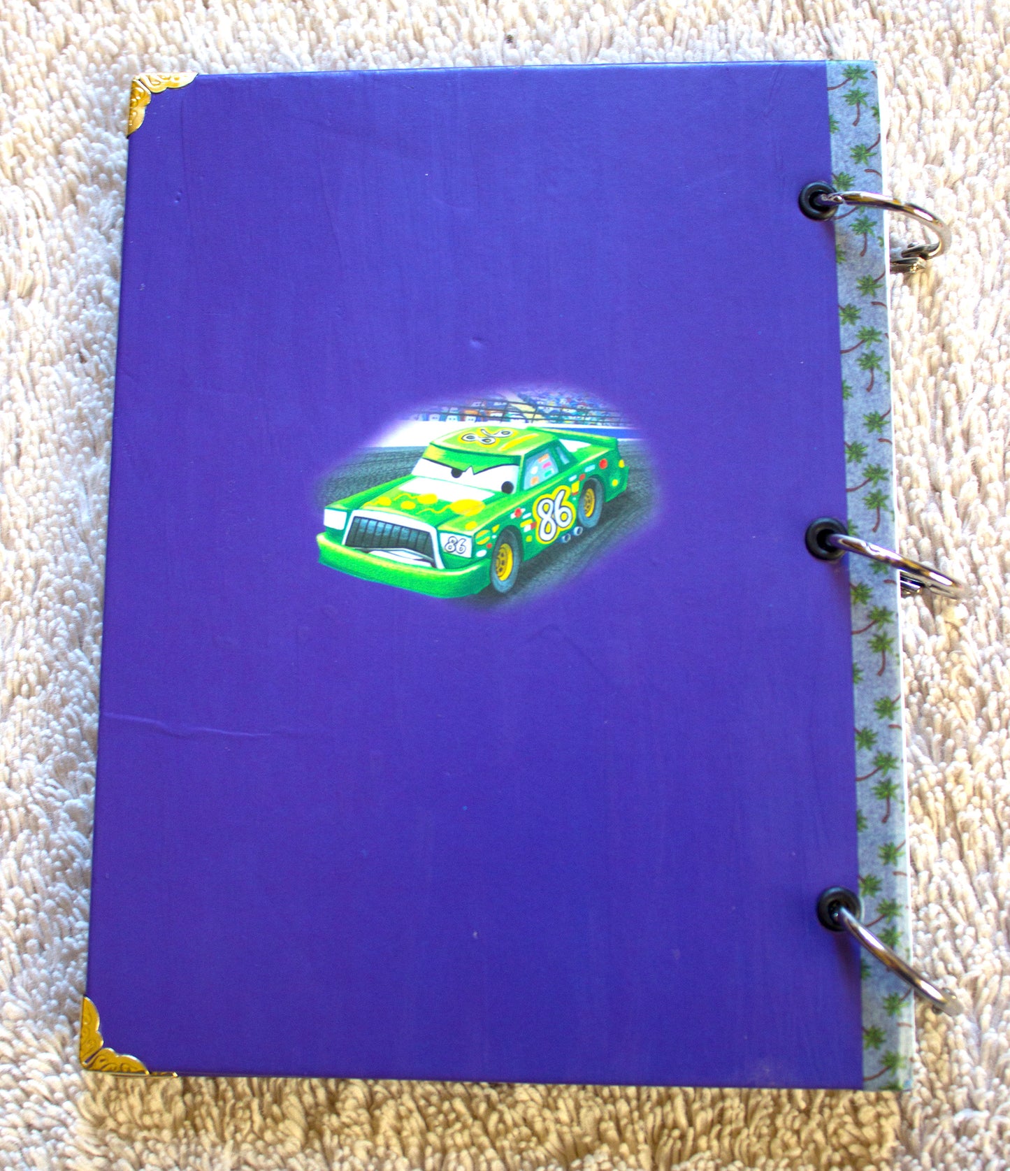Race car Upcycled Book Journal – Handmade Eco Friendly Storybook Notebook