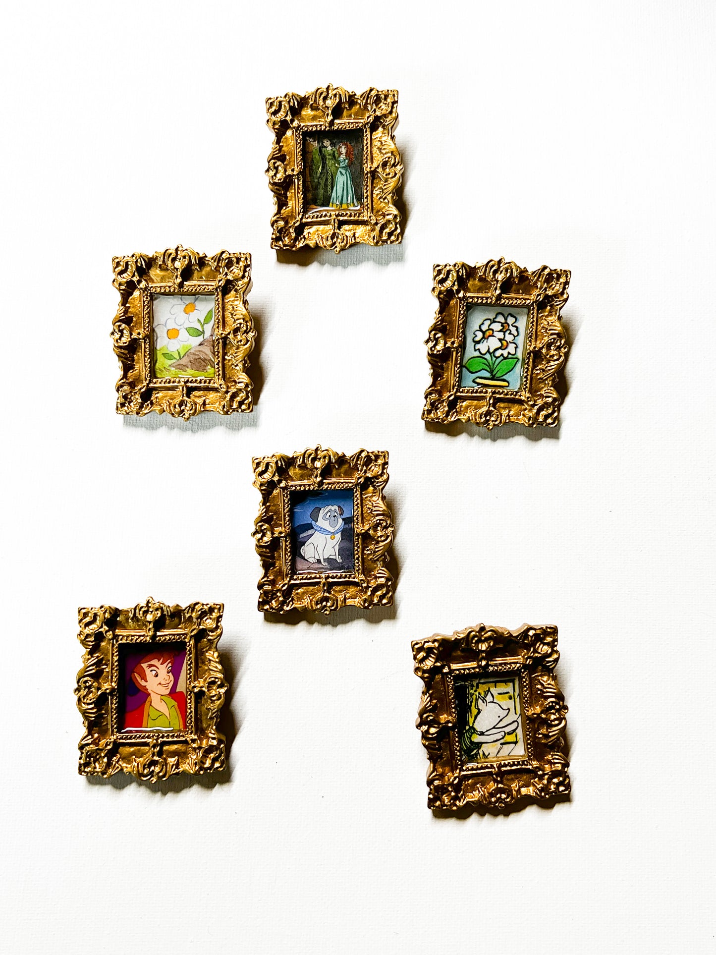 Upcycled Book Rectangle Vintage-Inspired Portrait Frame Brooch