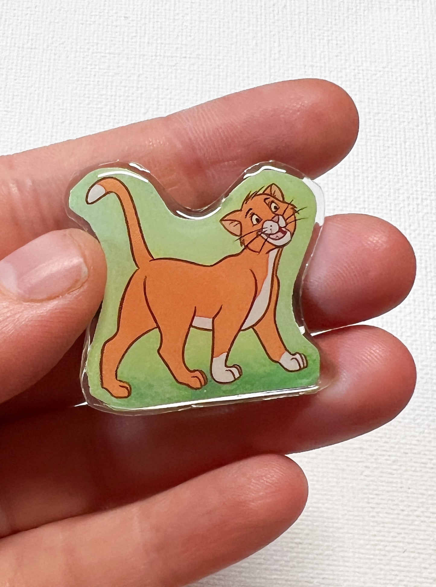 Upcycled Tabby Cat Handmade Pin – Recycled Storybook Pin – Book Page Art Pin – Small Batch Resin