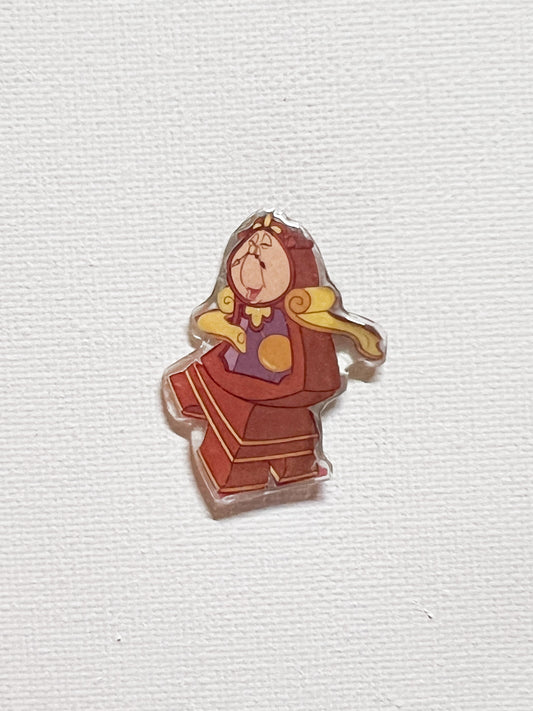 Upcycled Clock Handmade Pin – Recycled Storybook Pin – Book Page Art Pin – Small Batch Resin B Grade