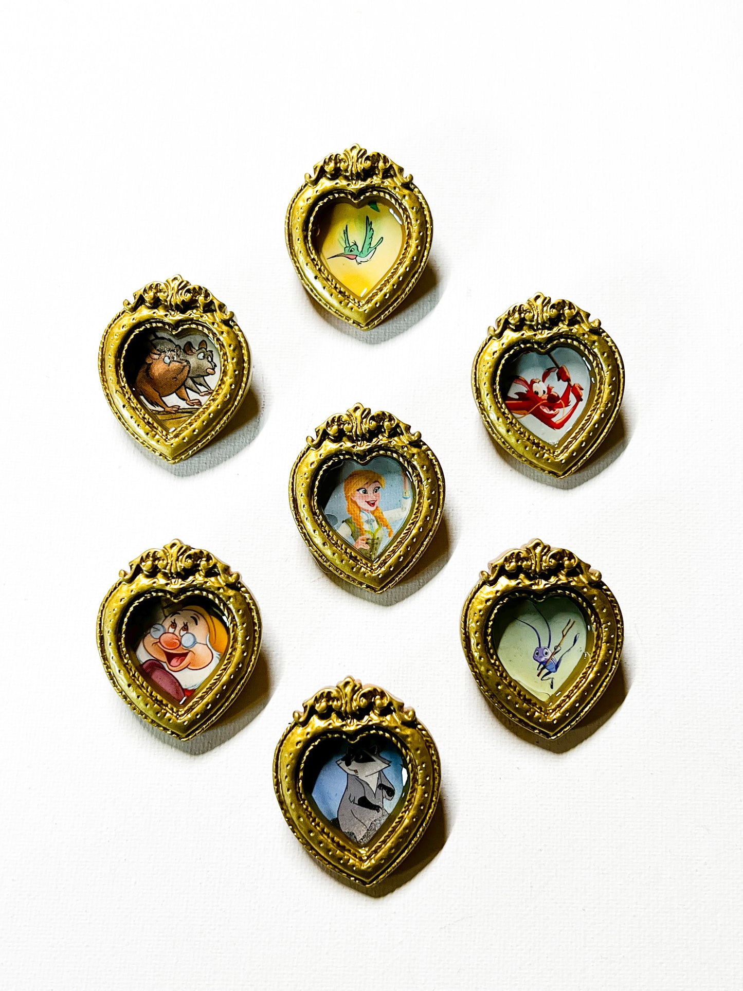 Upcycled Book Heart Vintage-Inspired Portrait Frame Brooch