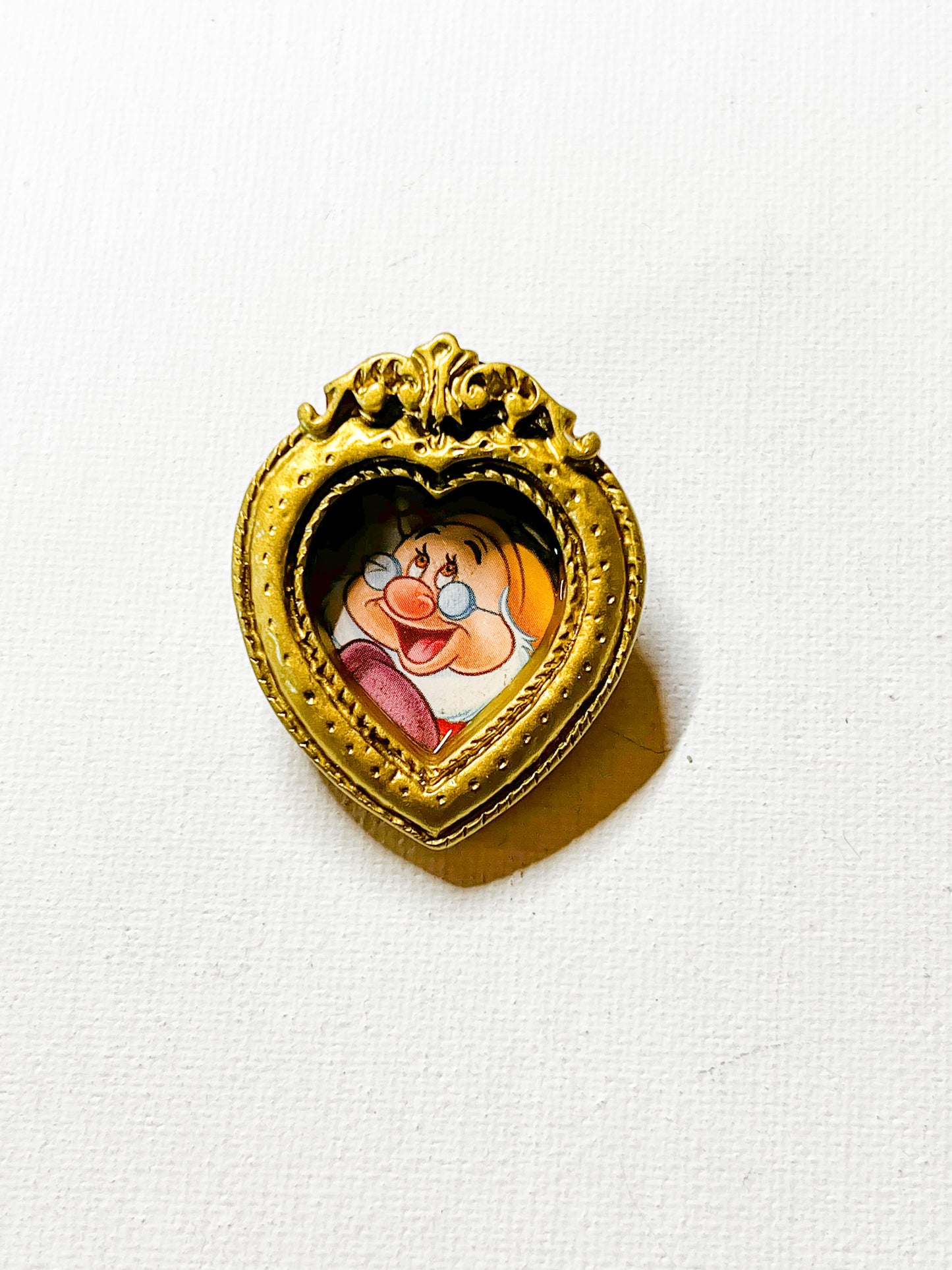 Upcycled Book Heart Vintage-Inspired Portrait Frame Brooch