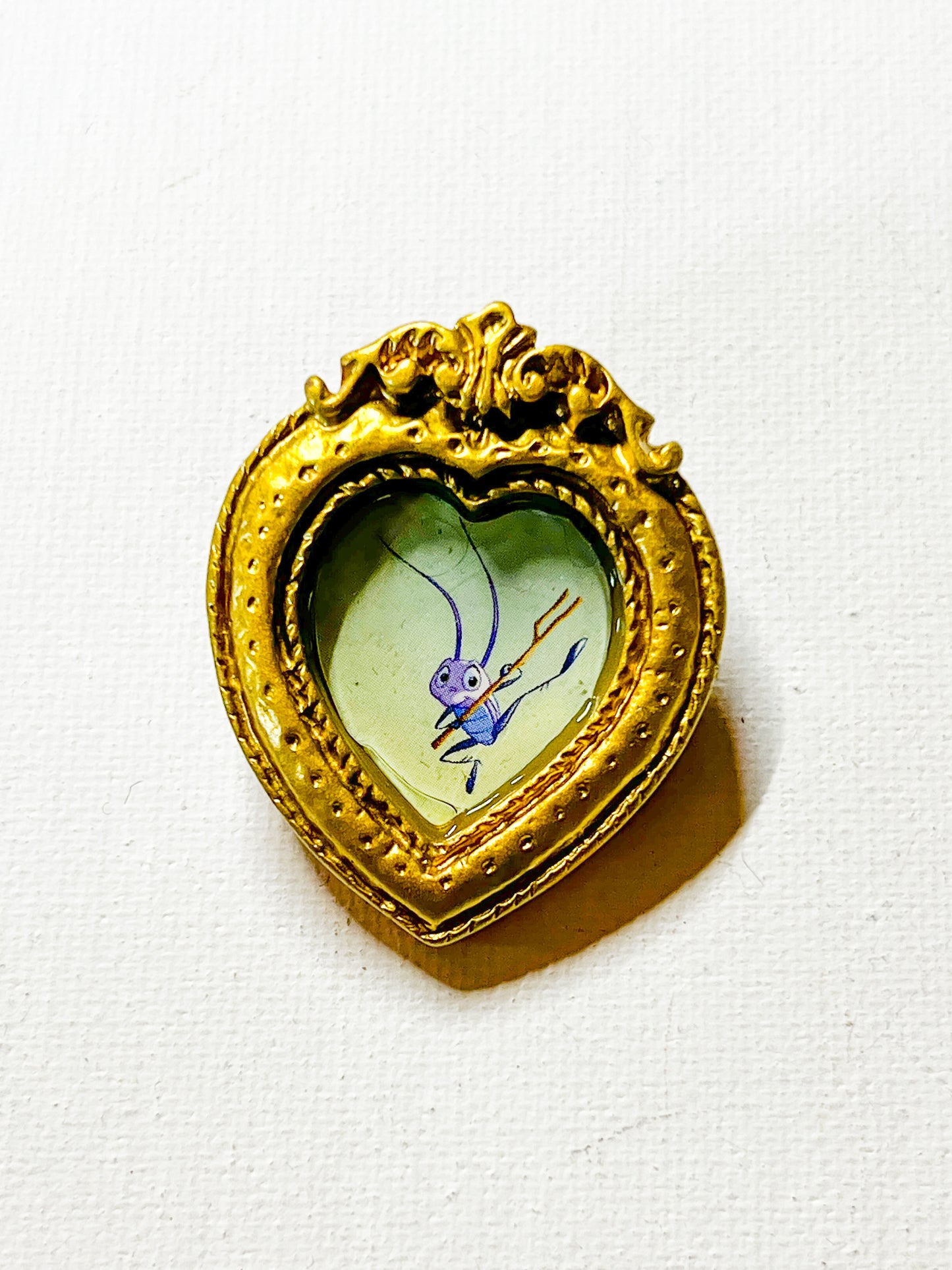Upcycled Book Heart Vintage-Inspired Portrait Frame Brooch
