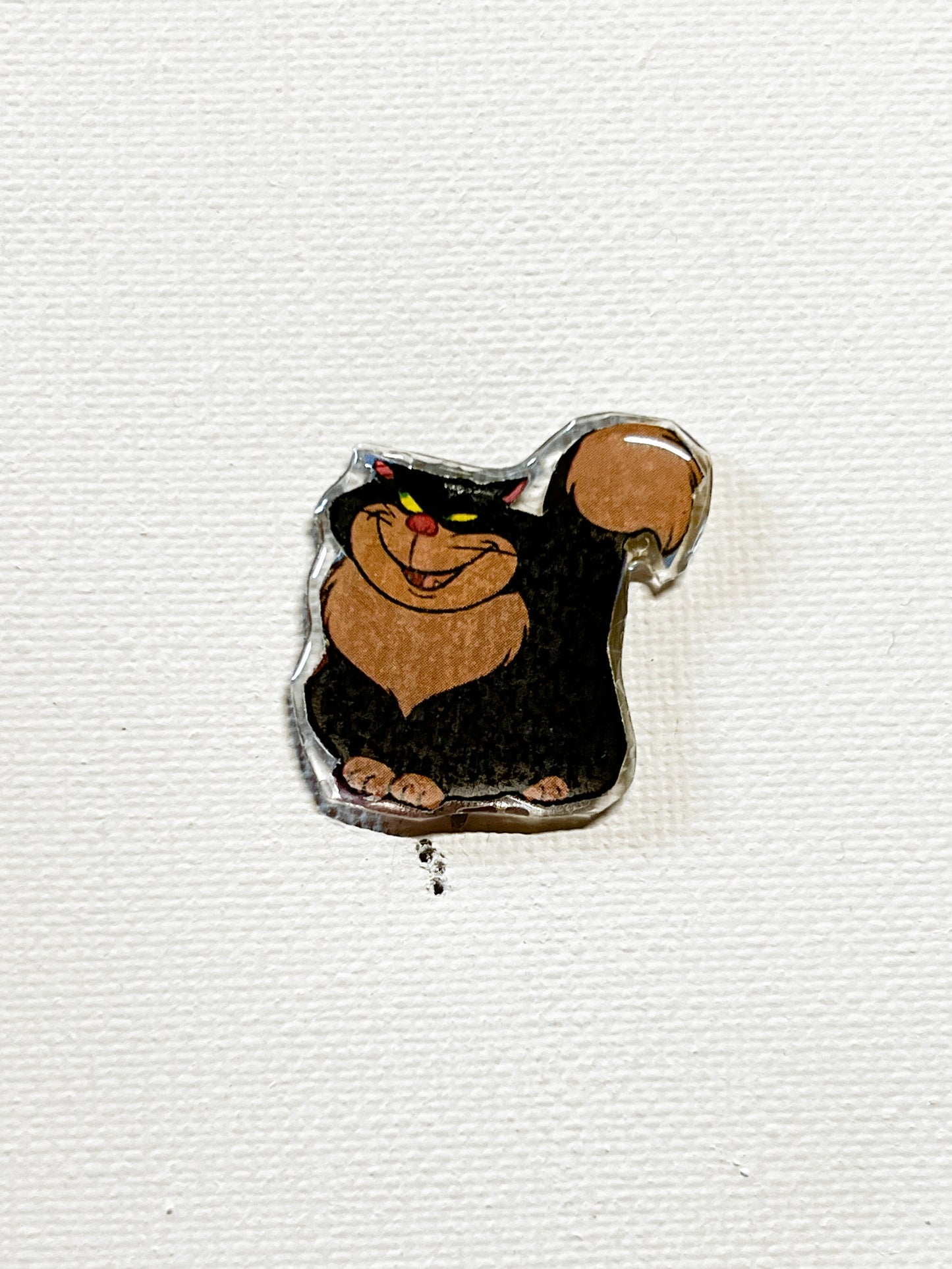 Upcycled Sneaky Black Cat Handmade Pin – Recycled Storybook Pin – Book Page Art Pin – Small Batch Resin