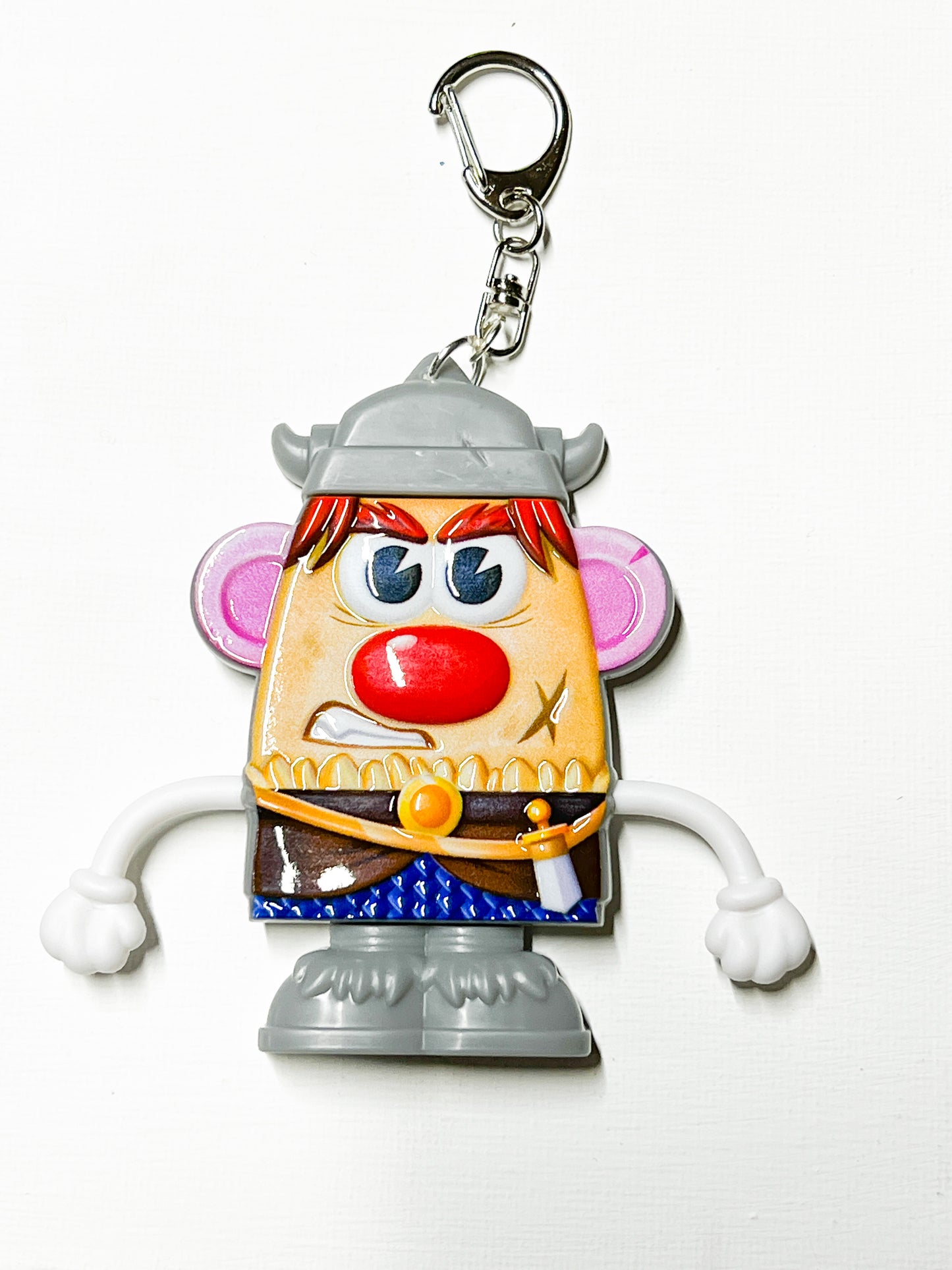 Upcycled Viking Character Keychain / Bag Charm – One-of-a-Kind