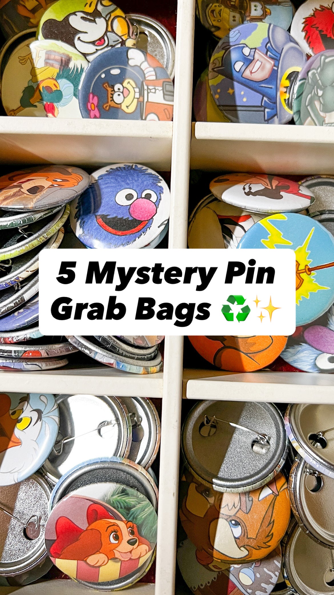 5 Pins Mystery Grab Bags ♻️✨