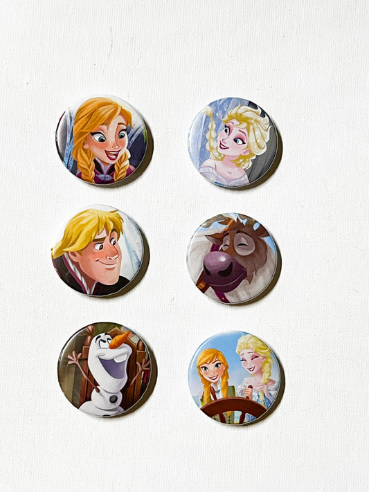 Ice Princess Inspired Magnet Set – Upcycled Handmade Magnets