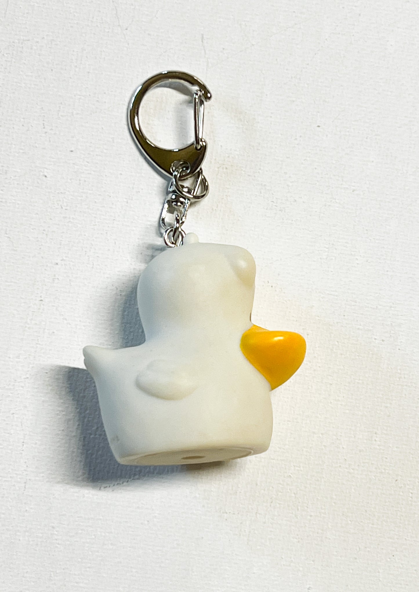 Upcycled Kawaii Duck Toy Keychain