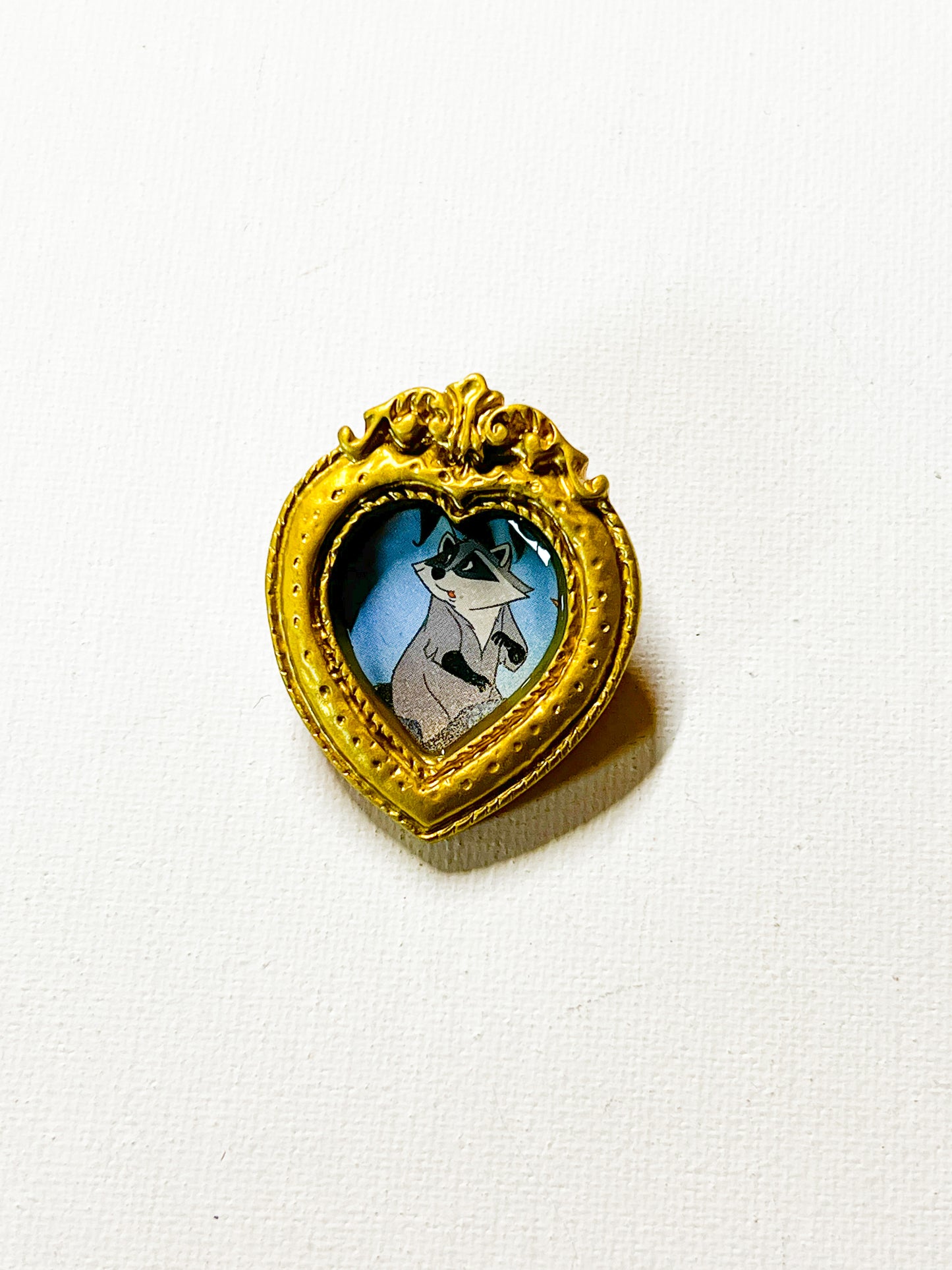 Upcycled Book Heart Vintage-Inspired Portrait Frame Brooch