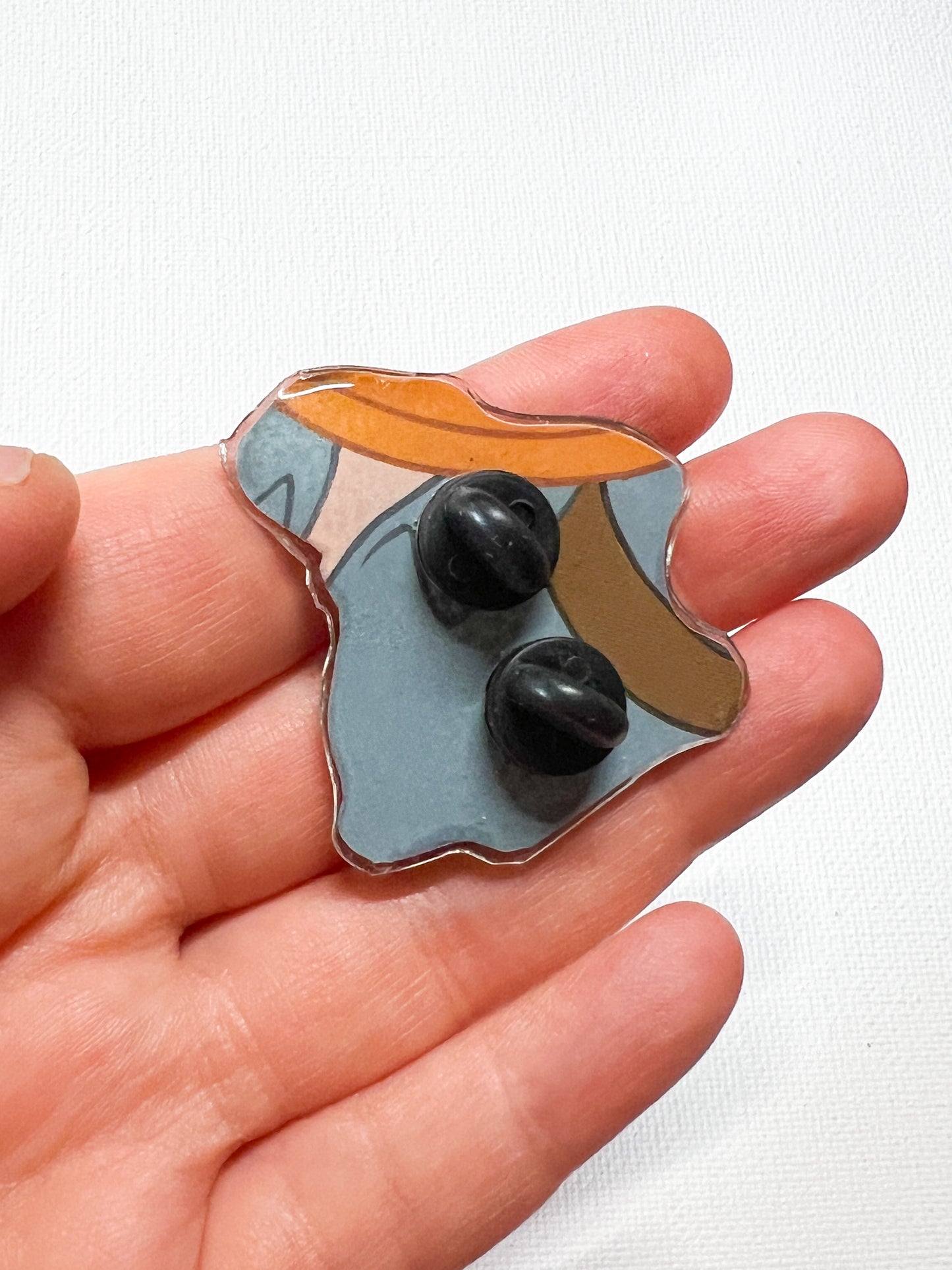 Upcycled Boy with His Dog Handmade Pin – Recycled Storybook Pin – Book Page Art Pin – Small Batch Resin