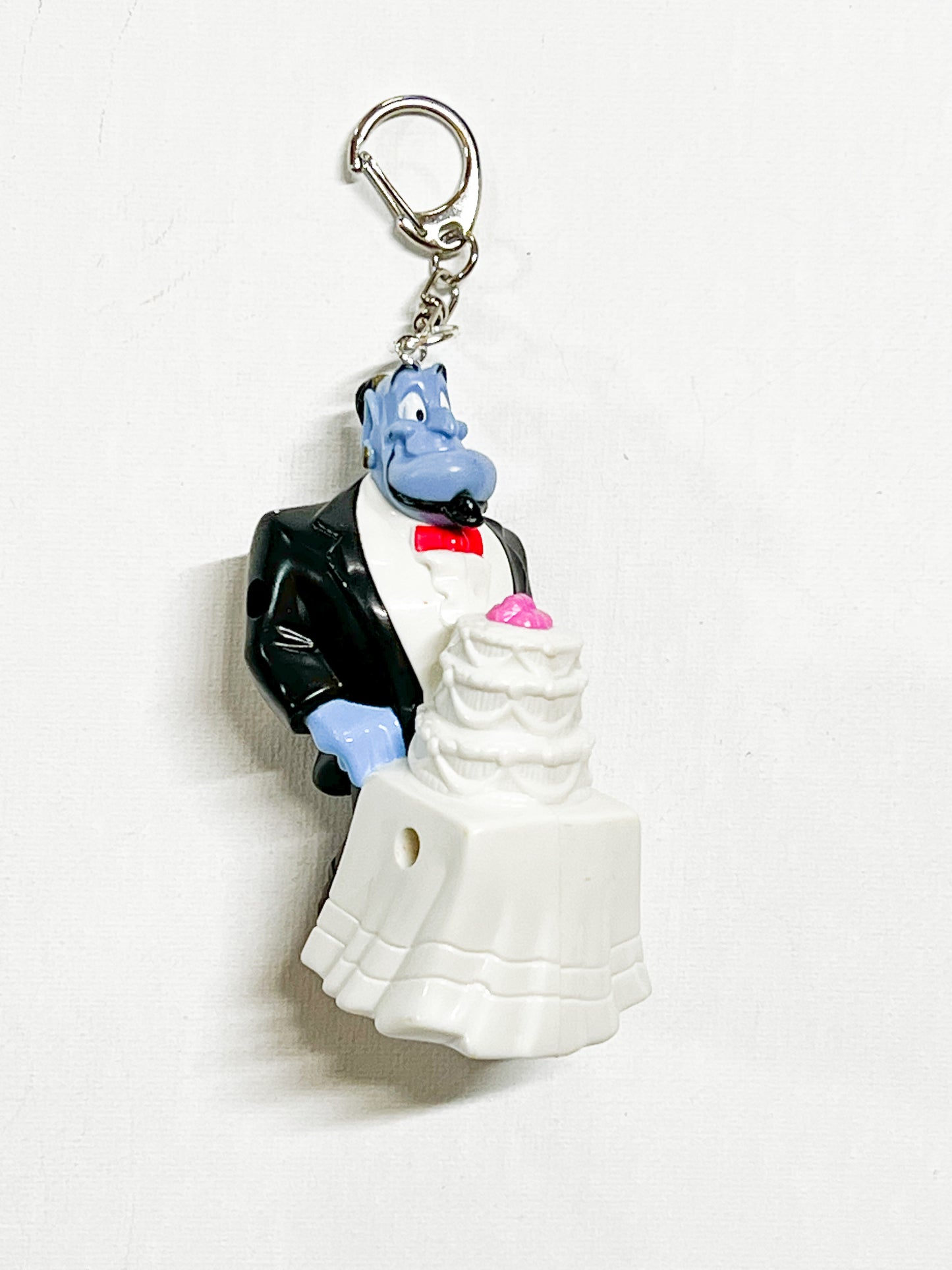 Blue Wish-Granting Spirit Wedding Cake Upcycled Toy Keychain