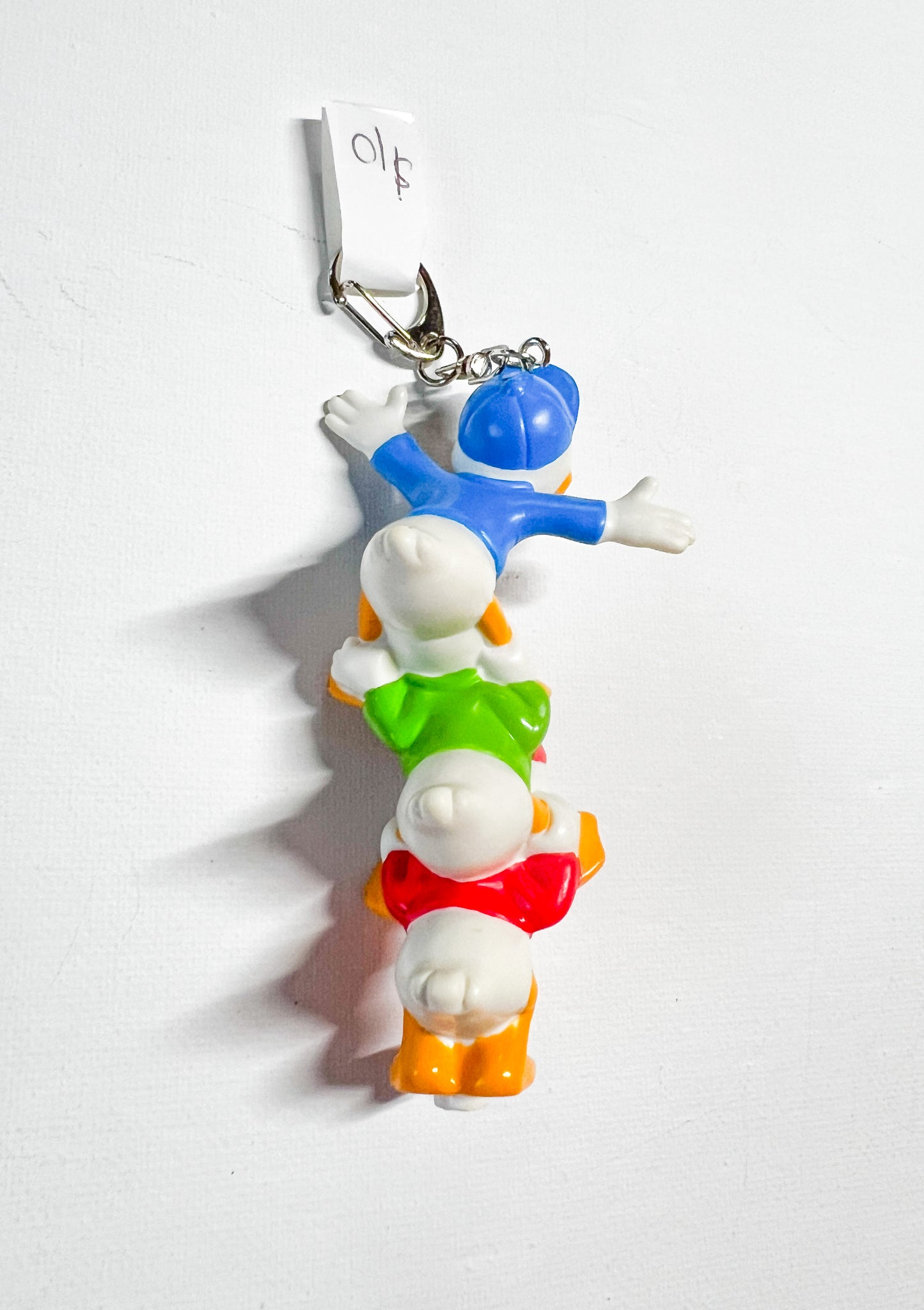 Upcycled Duck Triplet-Inspired Toy Key Chain
