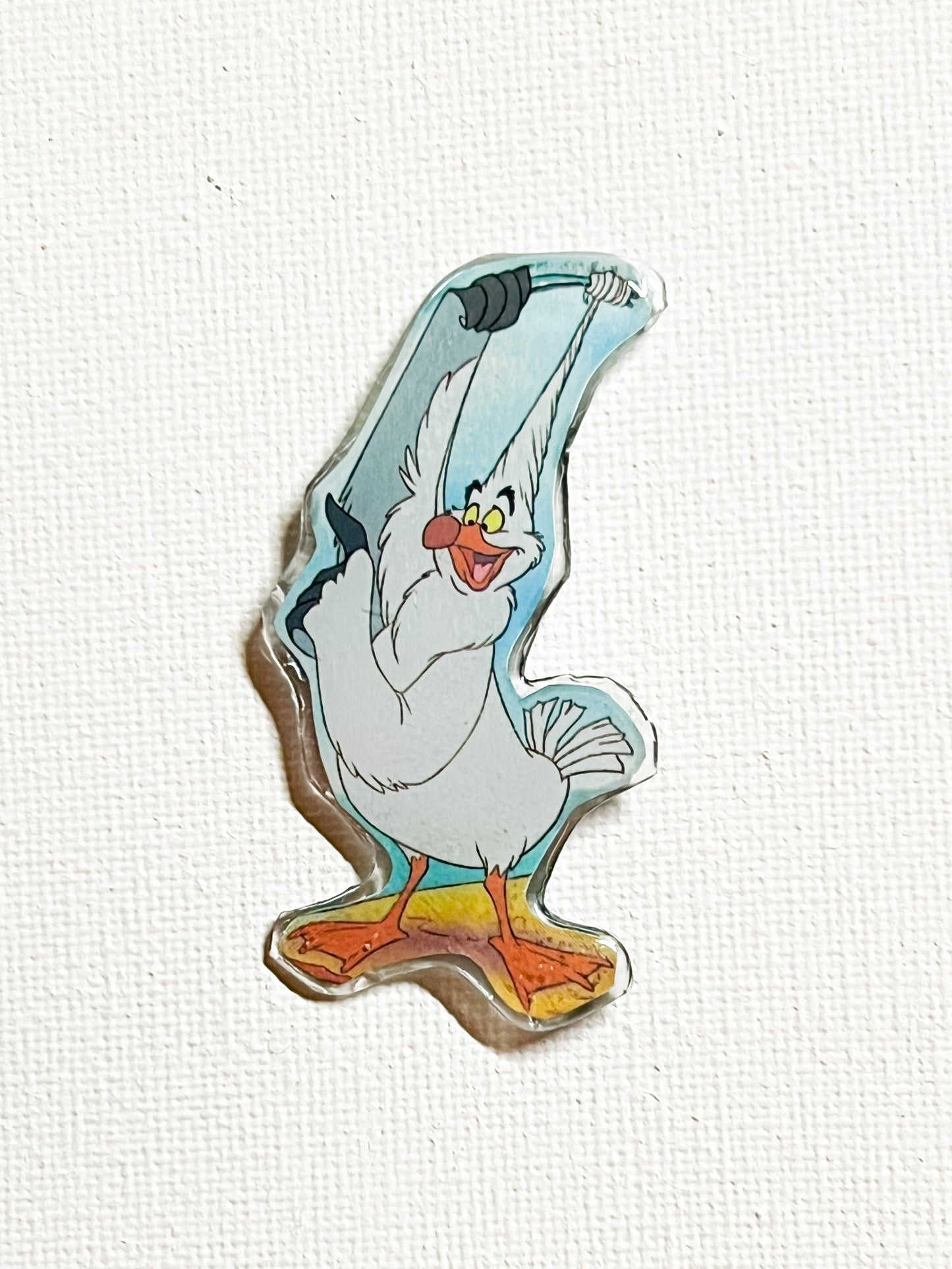 Upcycled Seagull with Fork Handmade Pin – Recycled Storybook Pin – Book Page Art Pin – Small Batch Resin