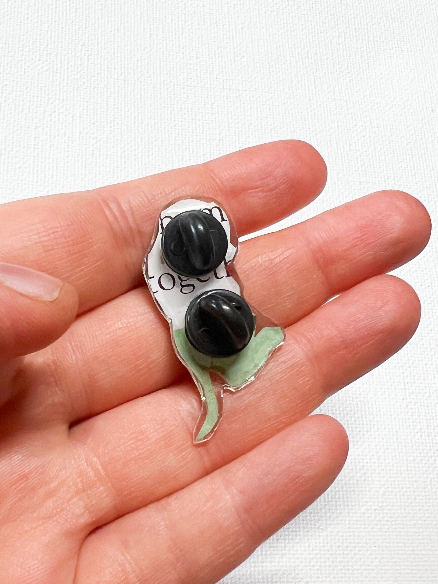 Upcycled Cute Puppy Handmade Pin – Recycled Storybook Pin – Book Page Art Pin – Small Batch Resin