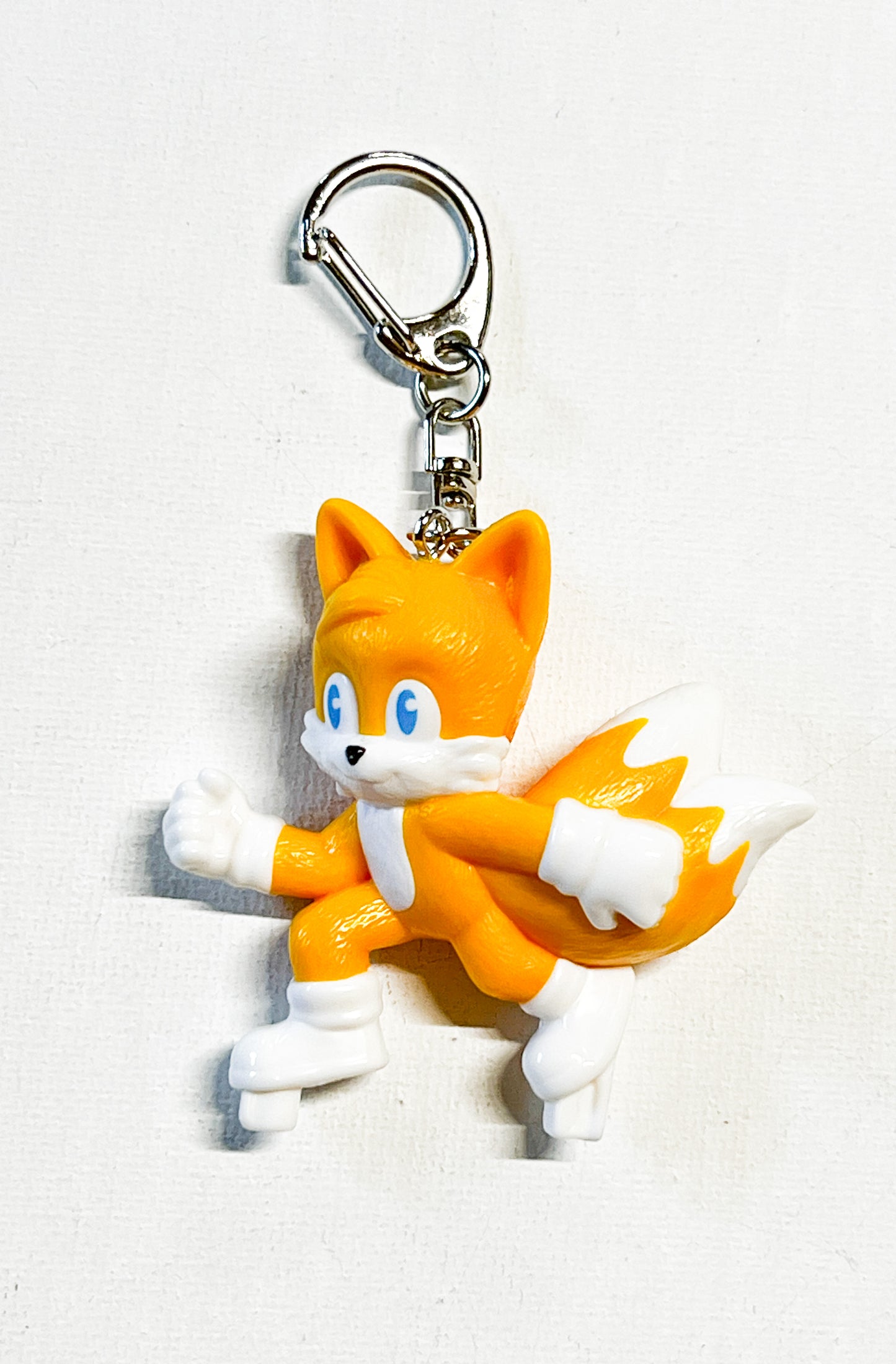 Upcycled Two-Tailed Fox Keychain