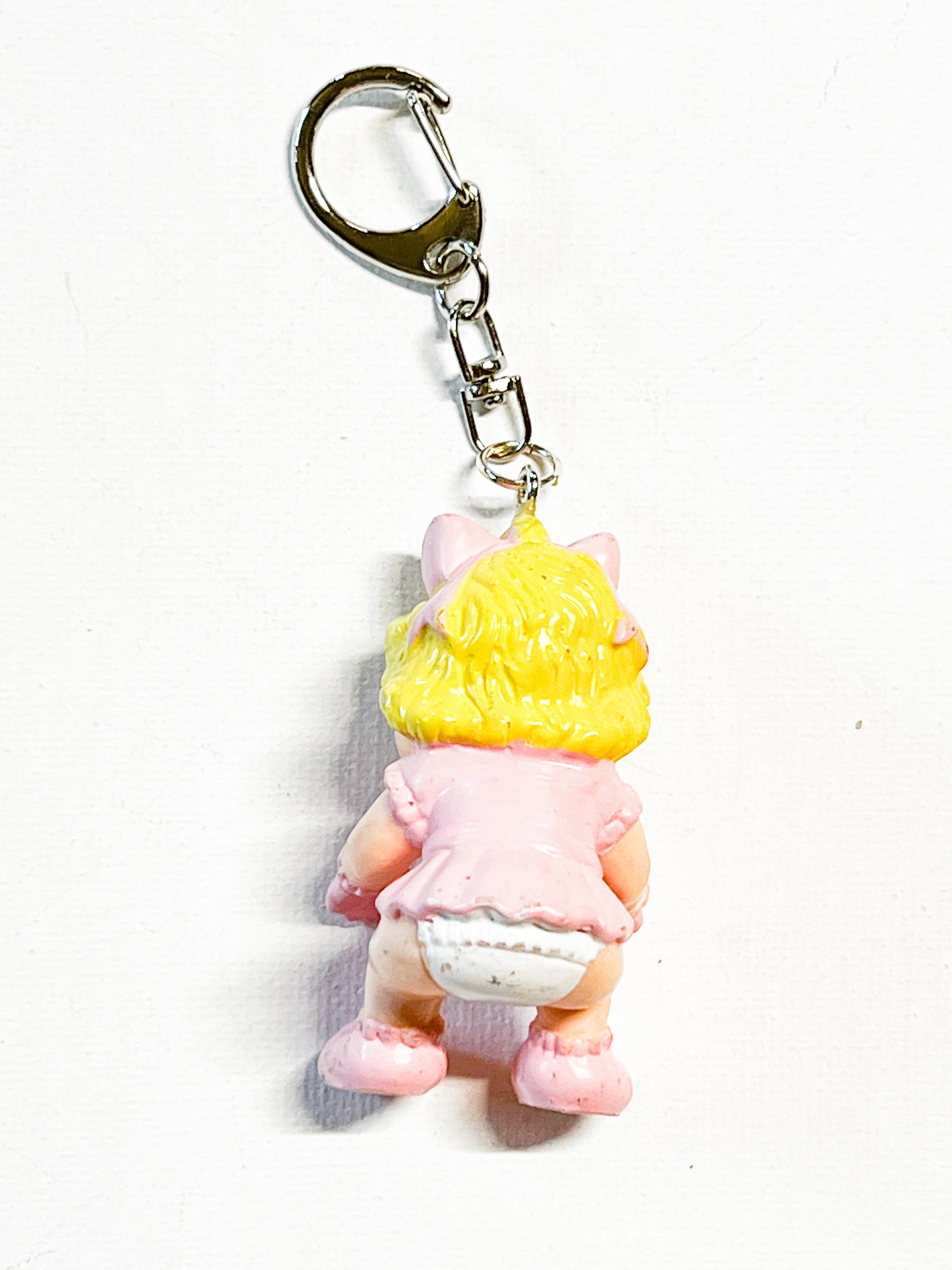 Upcycled Baby Pig-Inspired Keychain – Handmade Eco-Friendly Character Charm