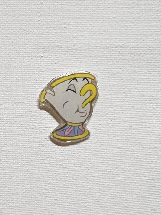 Upcycled Tea Cup Handmade Pin – Recycled Storybook Pin – Book Page Art Pin – Small Batch Resin