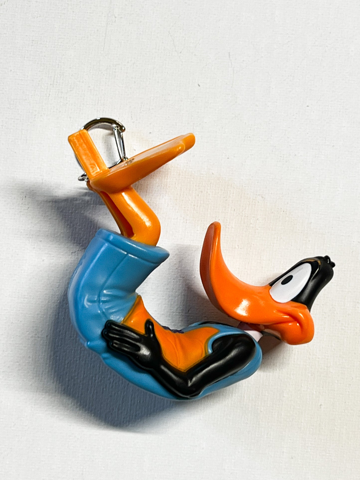 Upcycled Space Basketball Duck-Inspired Keychain – Handmade Eco-Friendly Character Charm