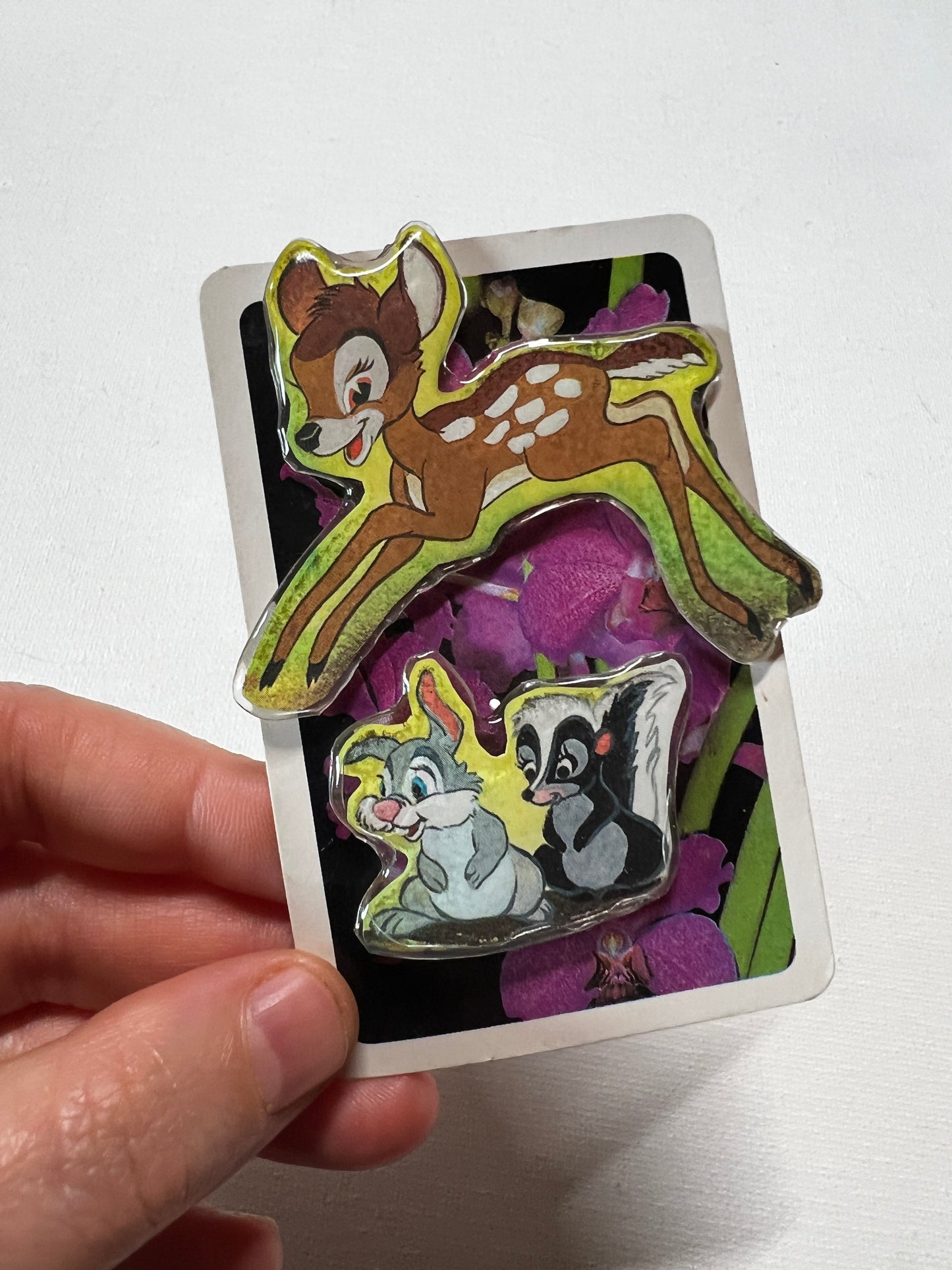 Upcycled Vintage Inspired Woodland Animal Handmade Pin Set
