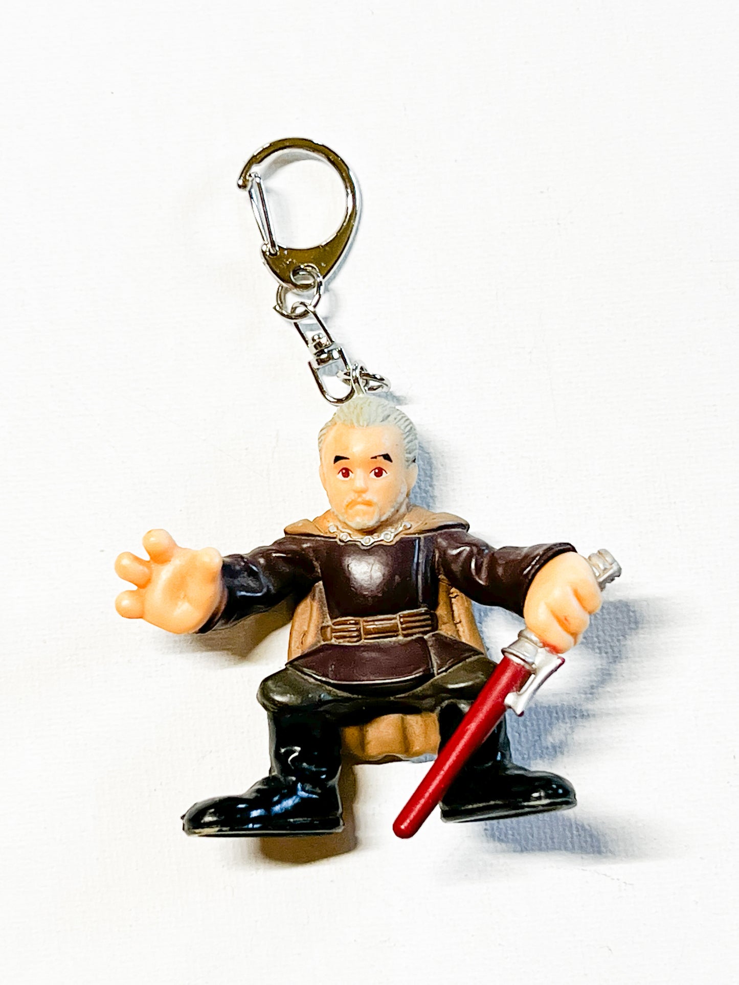 Upcycled Galactic Villain Figure Keychain – Eco-Friendly Handmade Charm