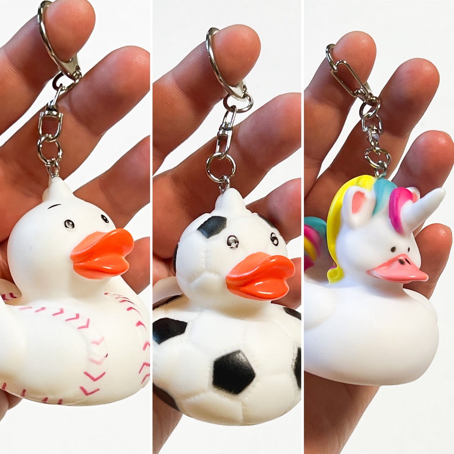 Upcycled Rubber Duckies Keychains – Handmade Eco-Friendly Rubber Duck Collection