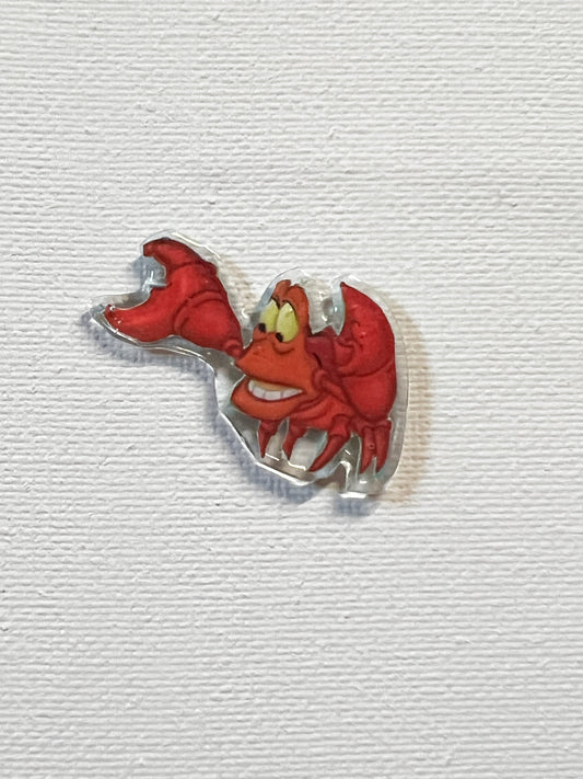 Upcycled Crab Handmade Pin – Recycled Storybook Pin – Book Page Art Pin – Small Batch Resin B Grade