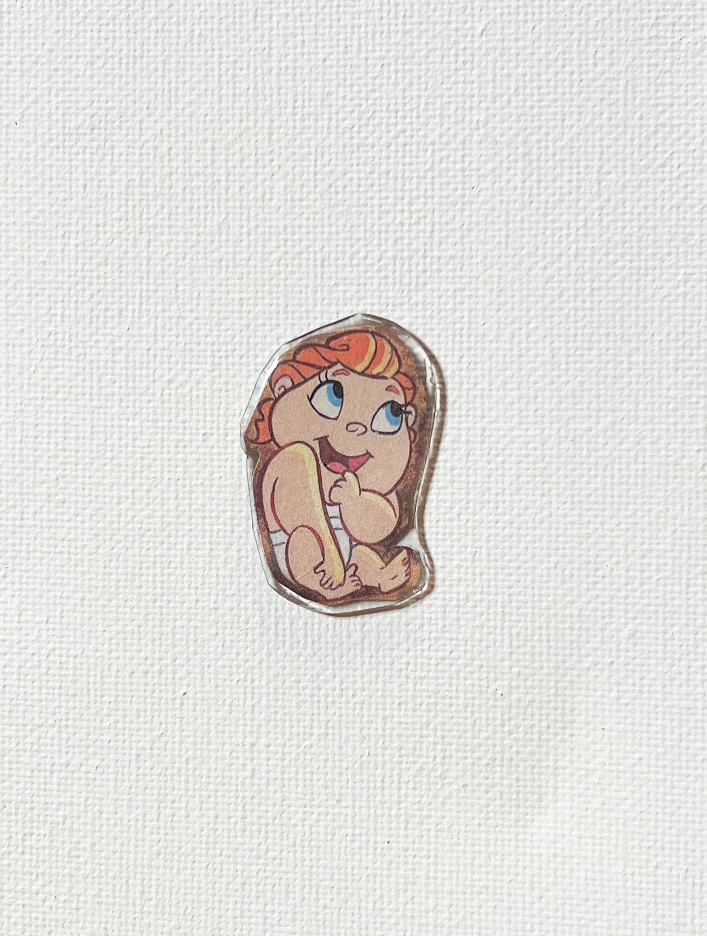 Upcycled Handmade Mythology Baby Hero Pin – Book Page Pin – Recycled Storybook Art Pin – Small Batch Handmade Accessory