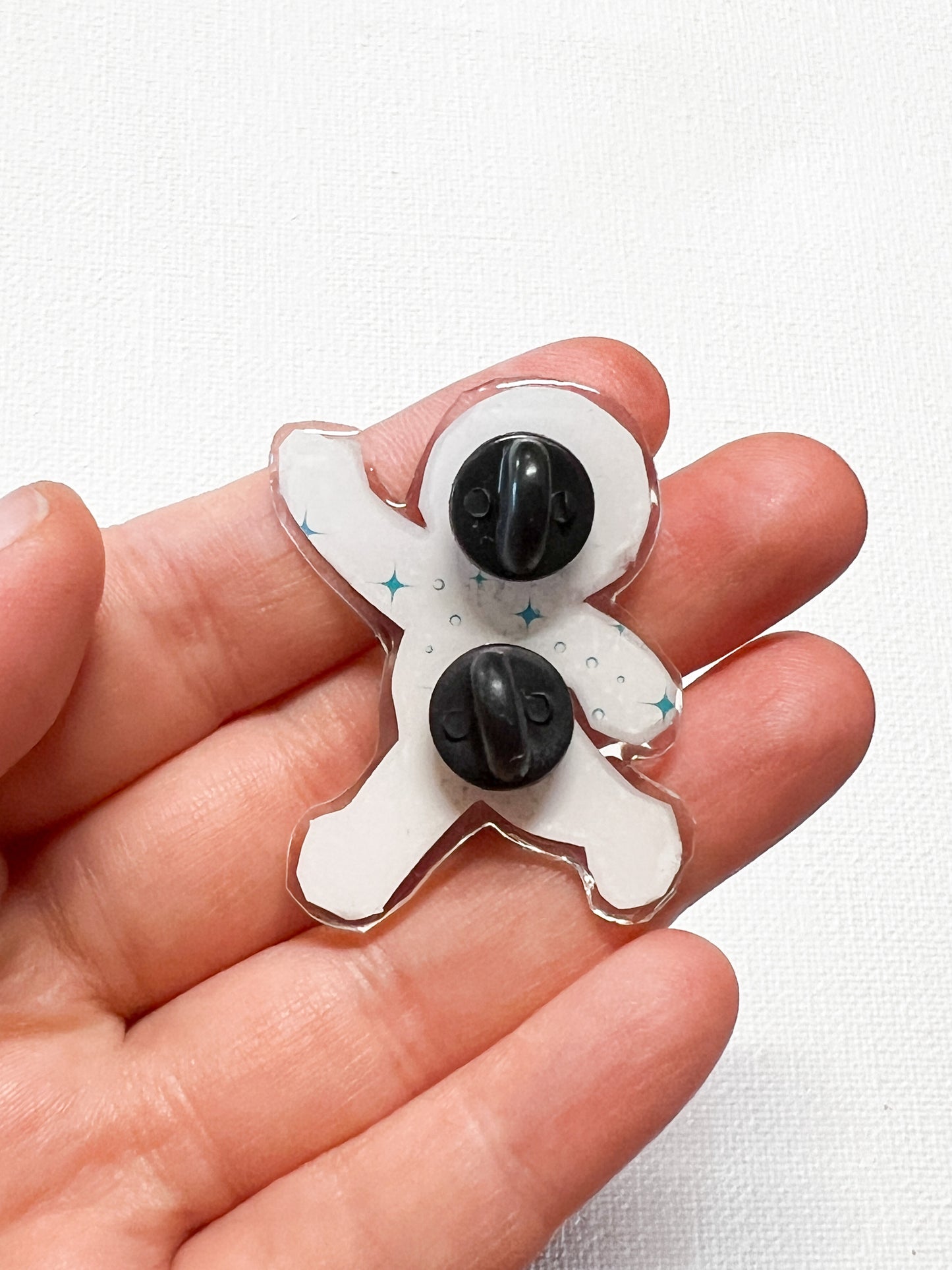 Upcycled Gingerbread Man Handmade Pin – Recycled Storybook Pin – Book Page Art Pin – Small Batch Resin