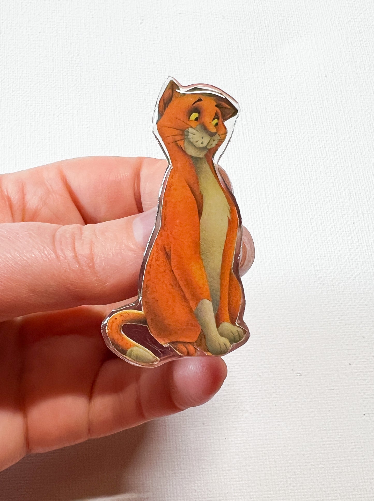 Upcycled Orange Tabby Cat Handmade Pin – Recycled Storybook Pin – Book Page Art Pin – Small Batch Resin