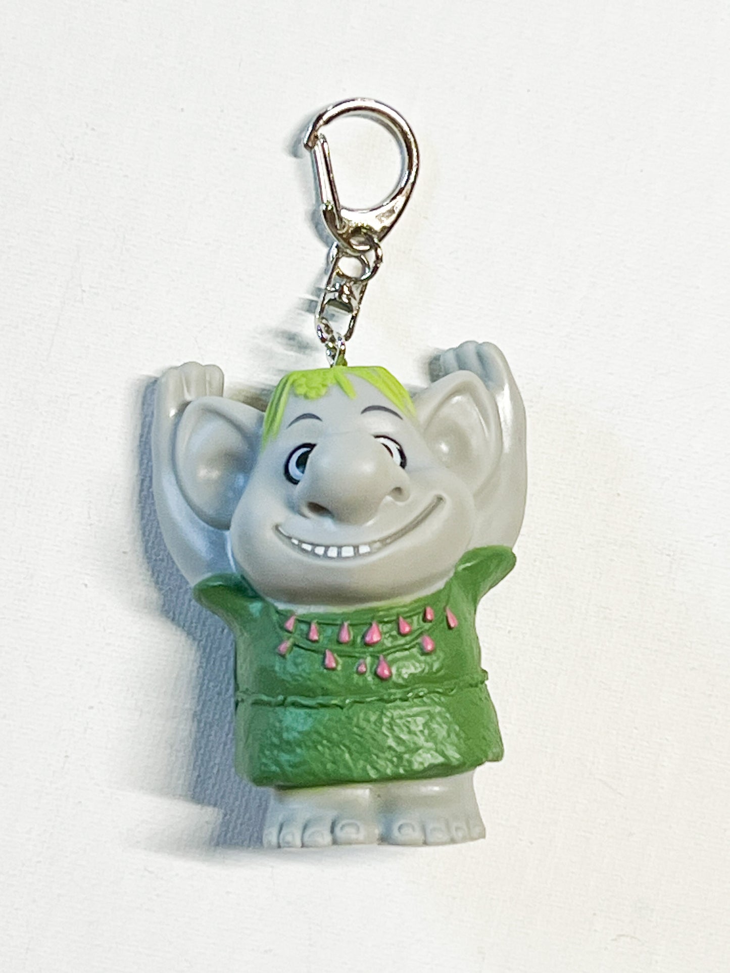 Upcycled Forest Troll-Inspired Keychain – Handmade Eco-Friendly Character Charm