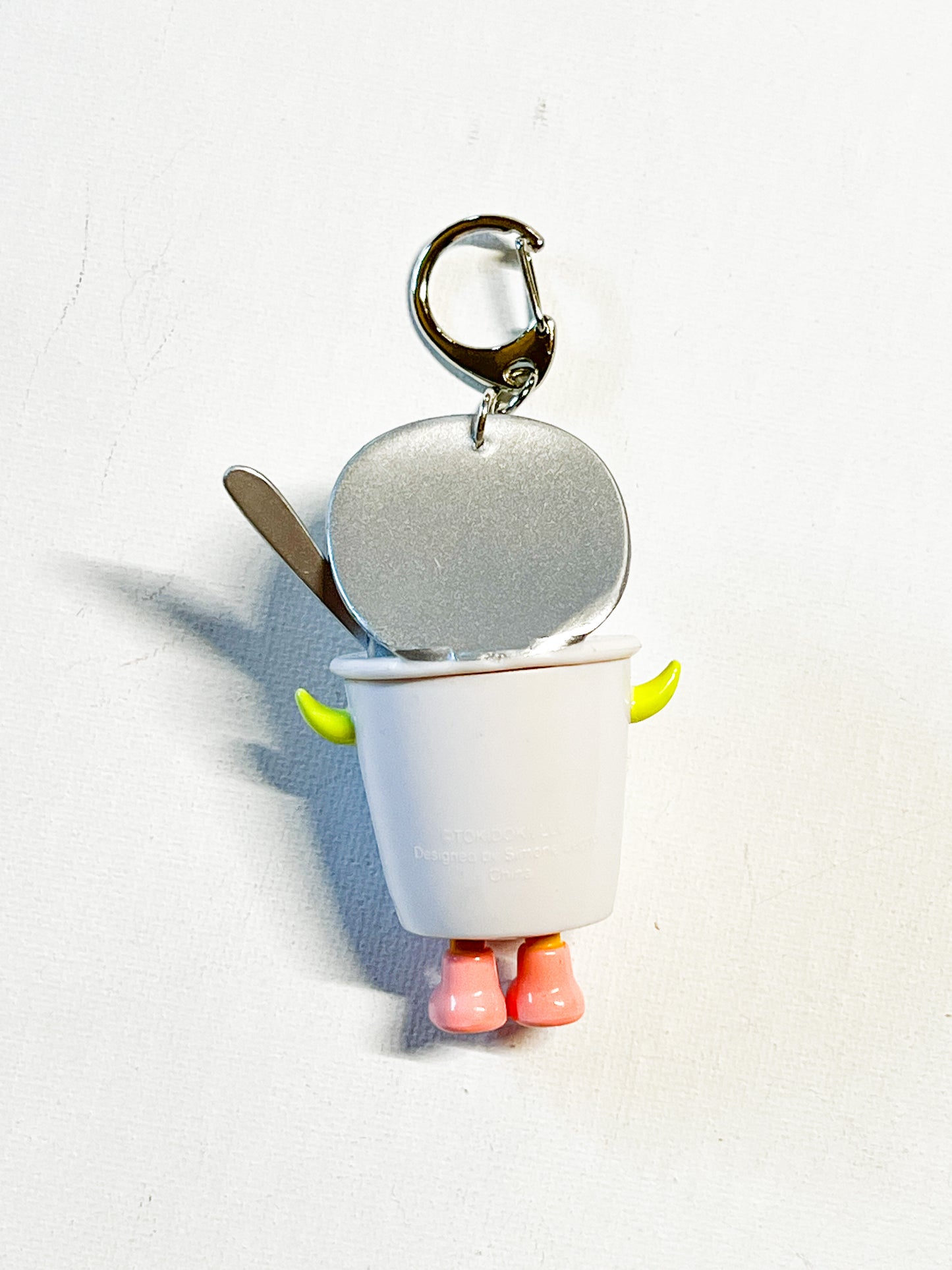Upcycled Kawaii Yogurt Keychain