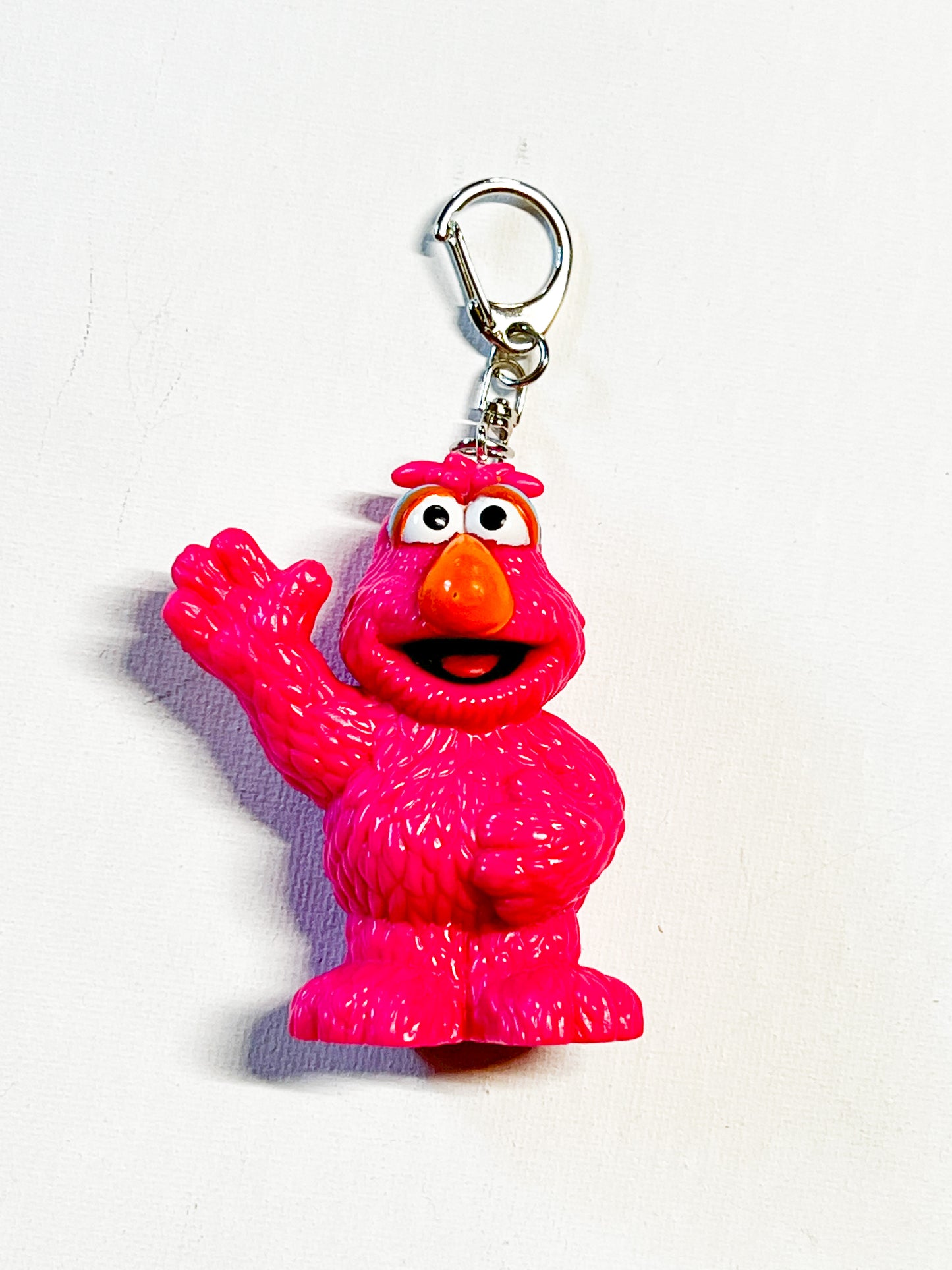 Upcycled Pink Monster Keychain