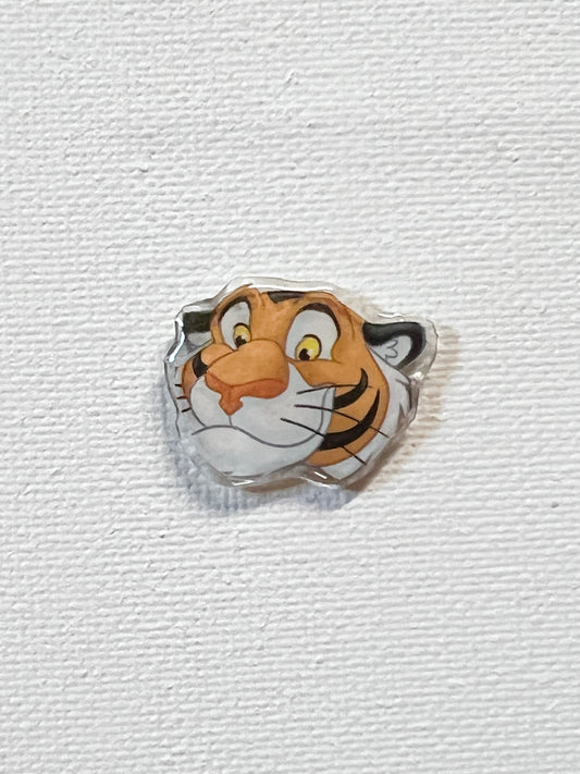 Upcycled Tiger Face Handmade Pin – Recycled Storybook Pin – Book Page Art Pin – Small Batch Resin