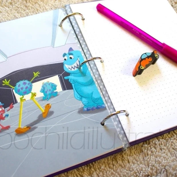Monster Upcycled Book Journal – Handmade Eco Friendly Storybook Notebook