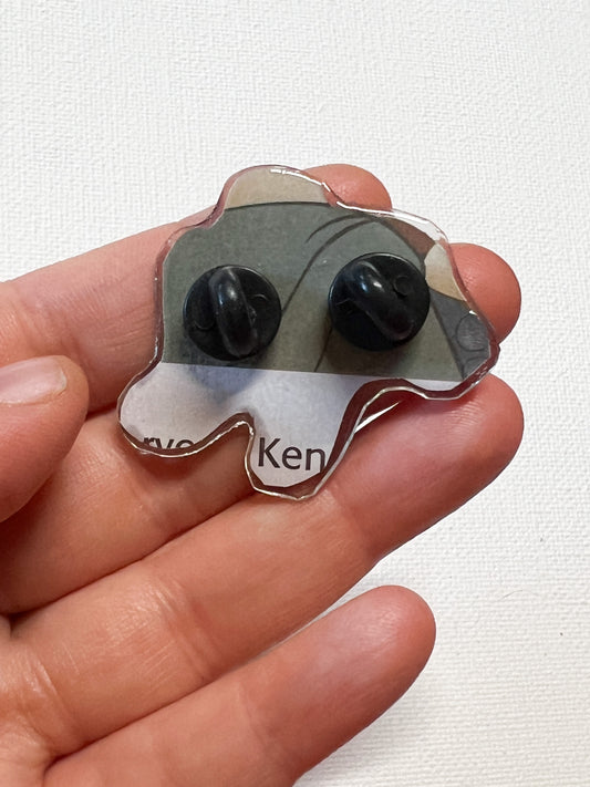 Upcycled Bear Friends Handmade Pin – Recycled Storybook Pin – Book Page Art Pin – Small Batch Resin B Grade