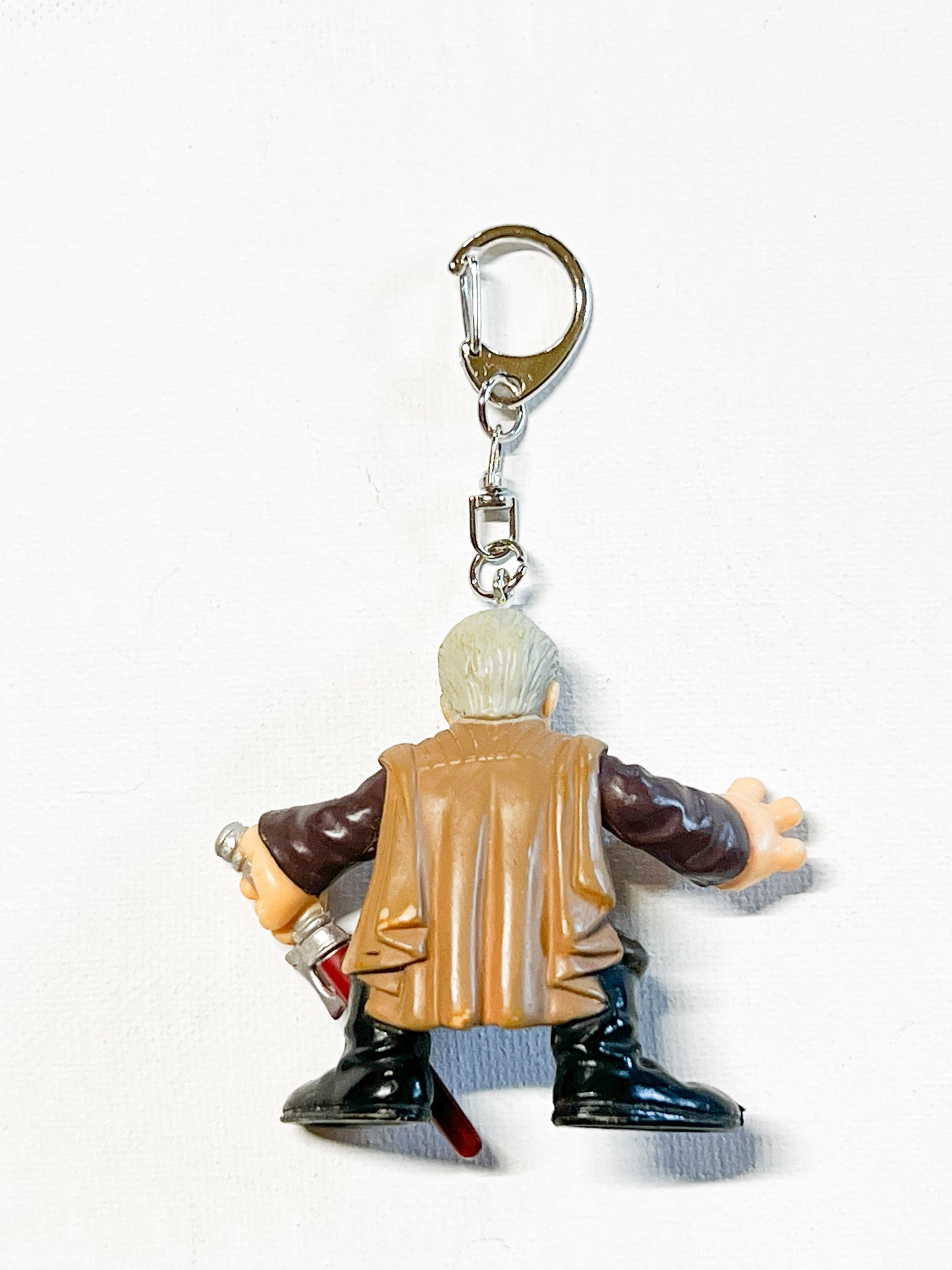 Upcycled Galactic Villain Figure Keychain – Eco-Friendly Handmade Charm