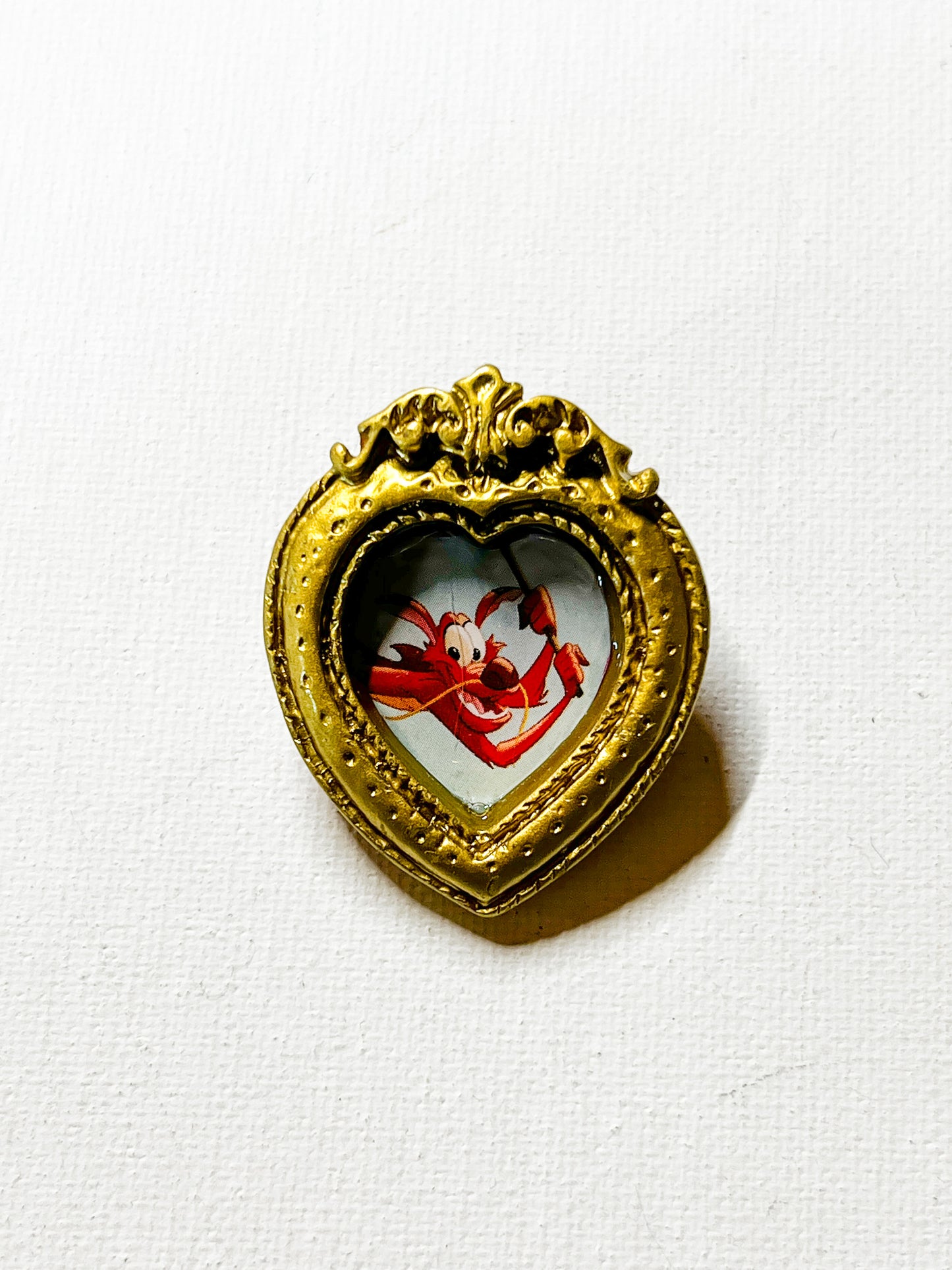 Upcycled Book Heart Vintage-Inspired Portrait Frame Brooch