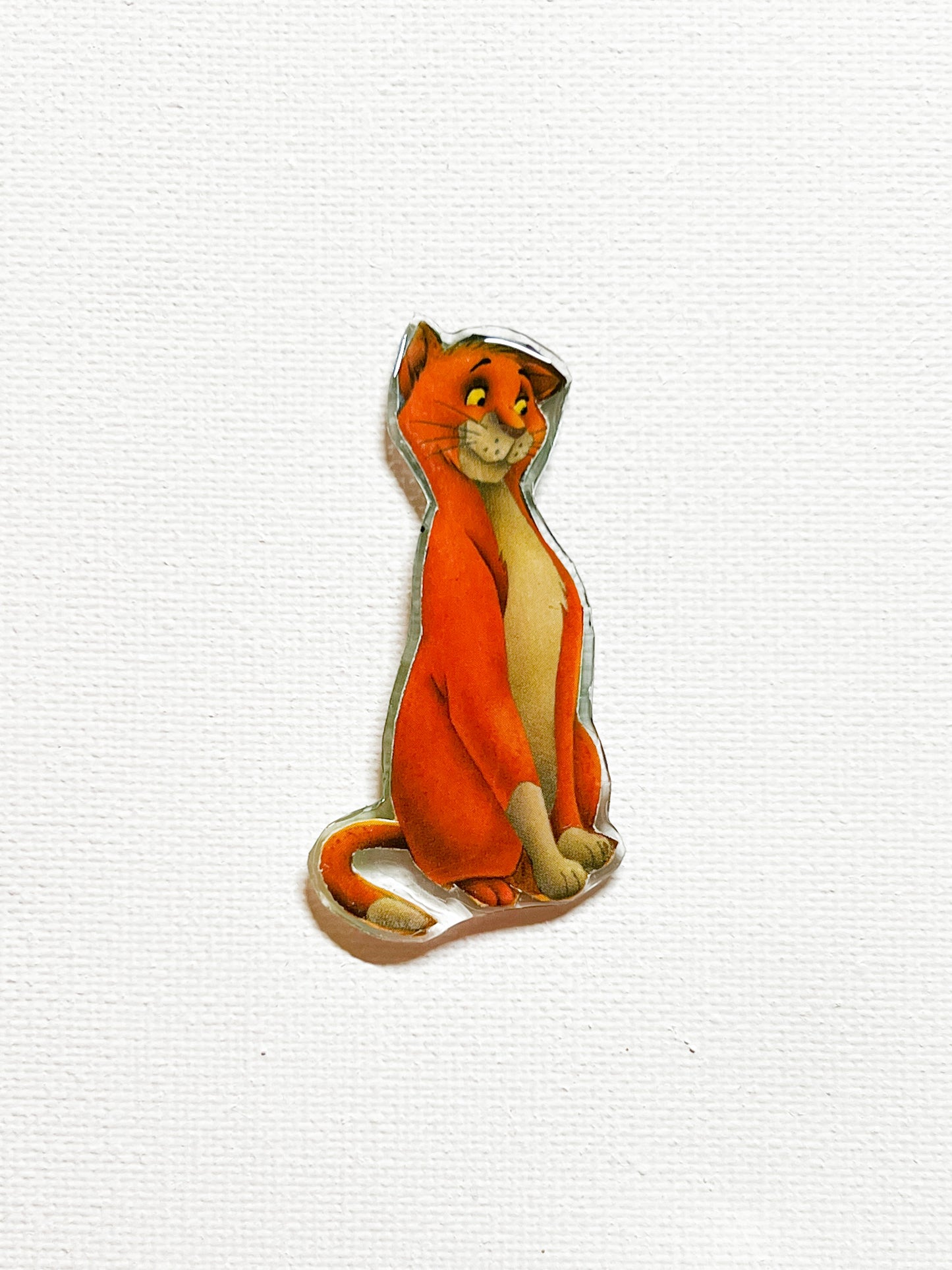 Upcycled Orange Tabby Cat Handmade Pin – Recycled Storybook Pin – Book Page Art Pin – Small Batch Resin