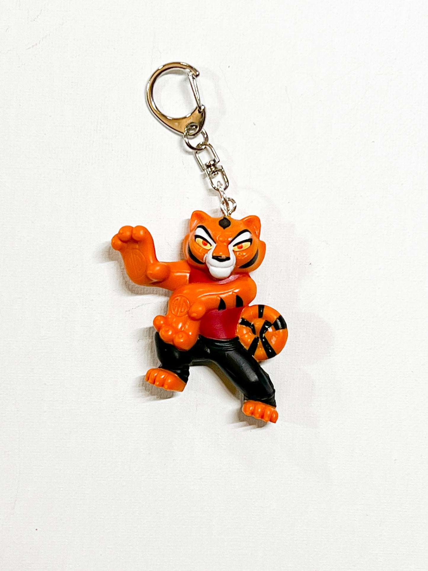 Fierce Tiger Martial Artist Upcycled Toy Keychain